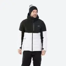 Ski- und Snowboardjacke Herren - 100 schwarz/weiß