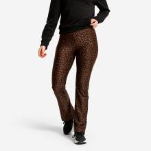 Leggings Damen gerade atmungsaktiv - braun Print