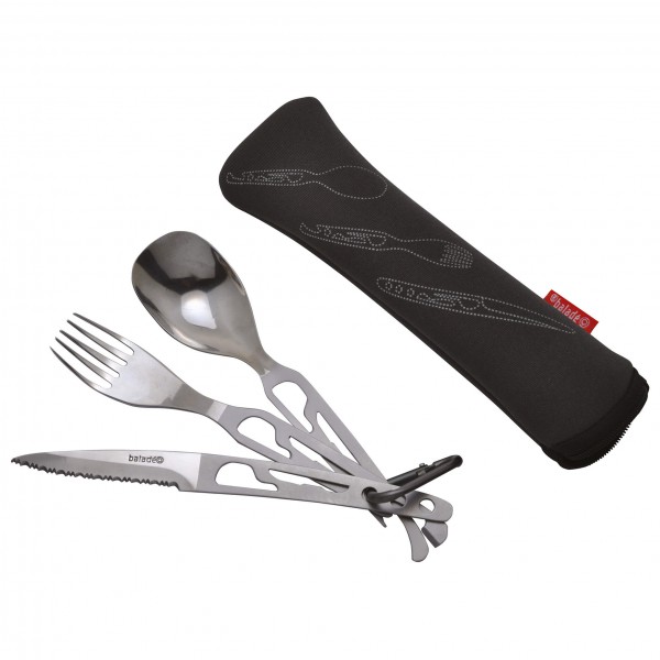 Baladéo - Besteckset Basecamp schwarz/grau