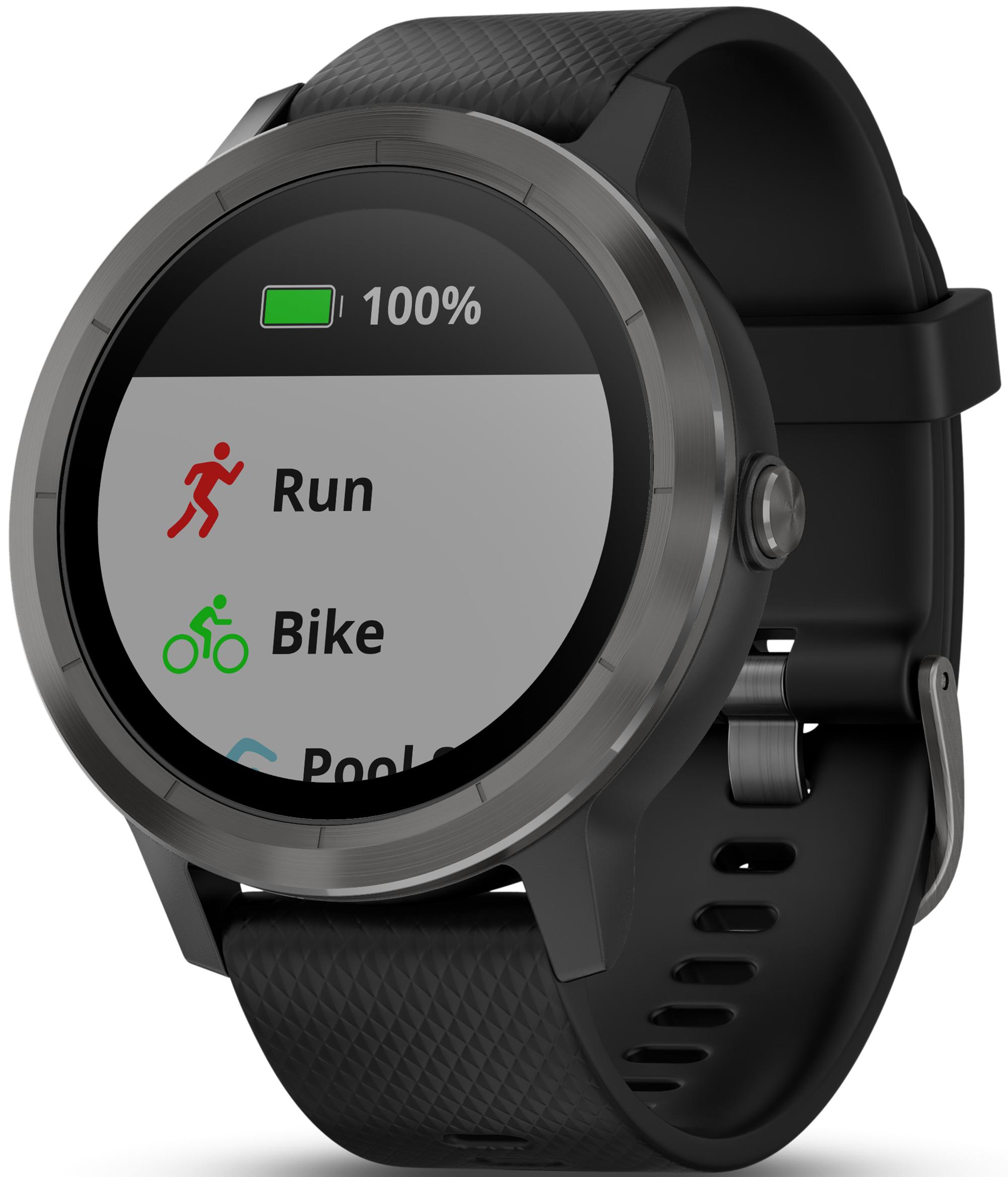 Garmin Vivoactive 3 pulverbeschichtet Sportuhr, GPS-Uhr