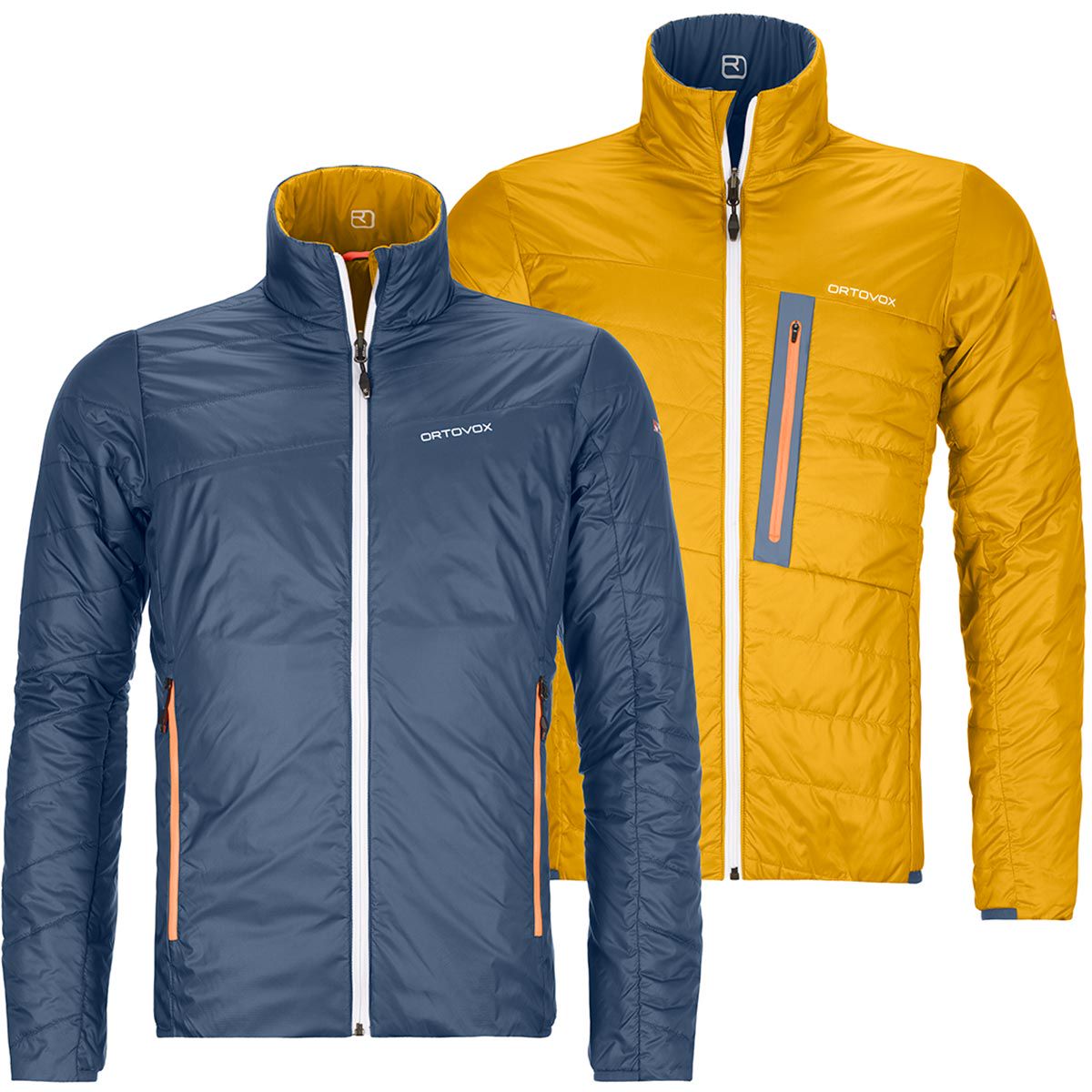 Ortovox Herren Swisswool Piz Boval Jacke (Größe M, Blau) | Isolationsjacken > Herren