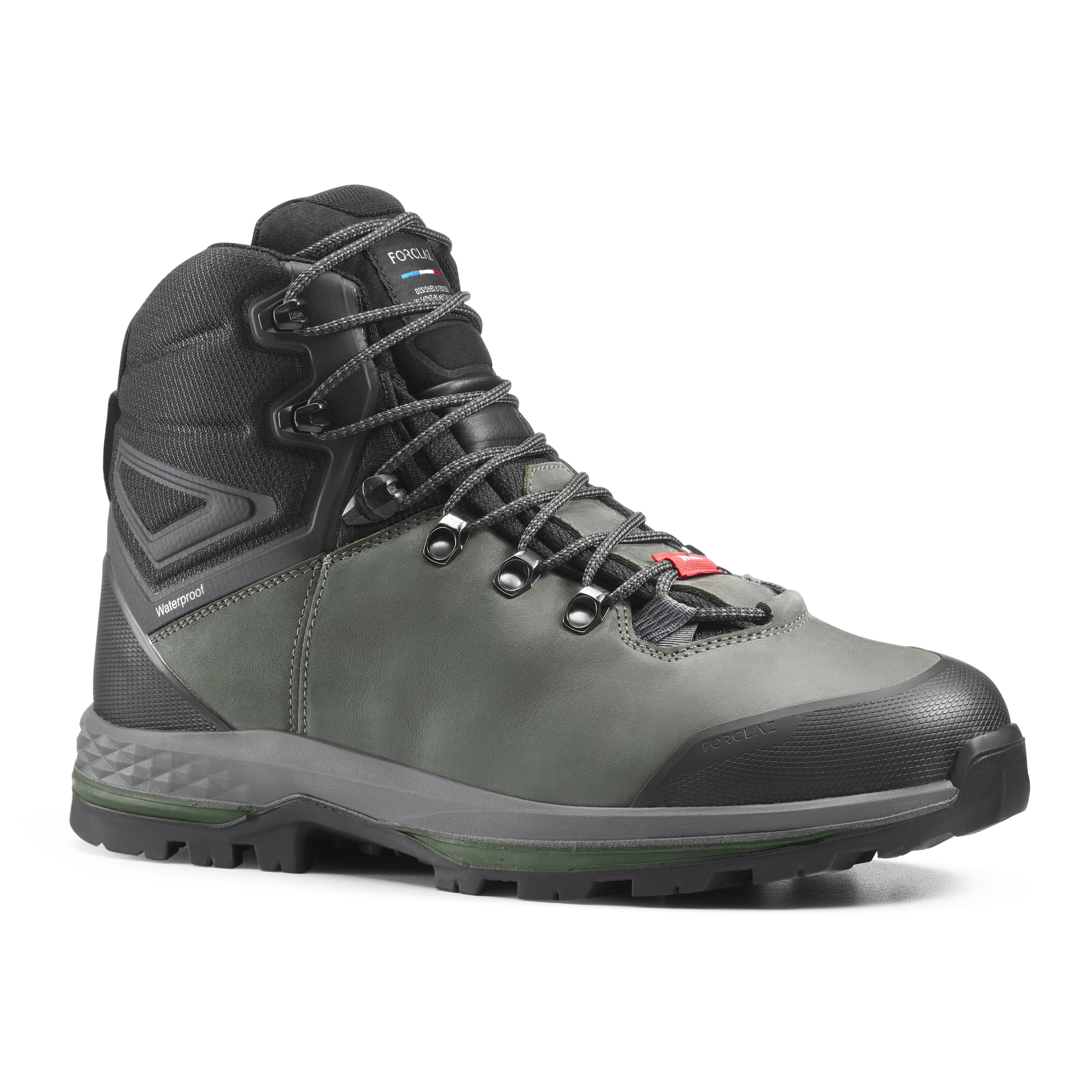 DECATHLON FORCLAZ Trekkingschuhe Trek 100 Leder wasserdicht - Wanderschuhe