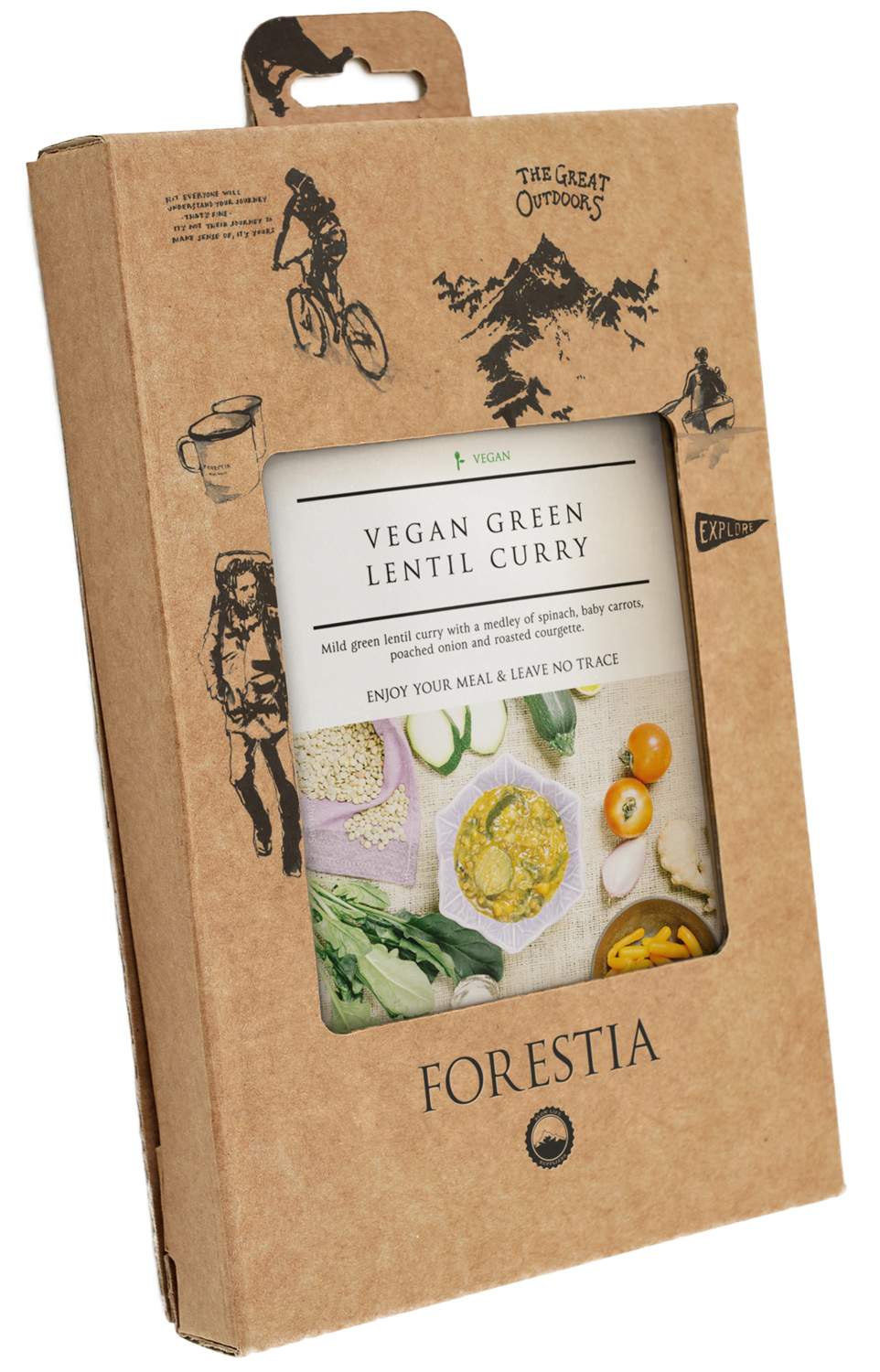 FORESTIA Hauptspeisen Vegan Green Lentil Curry - Outdoornahrung