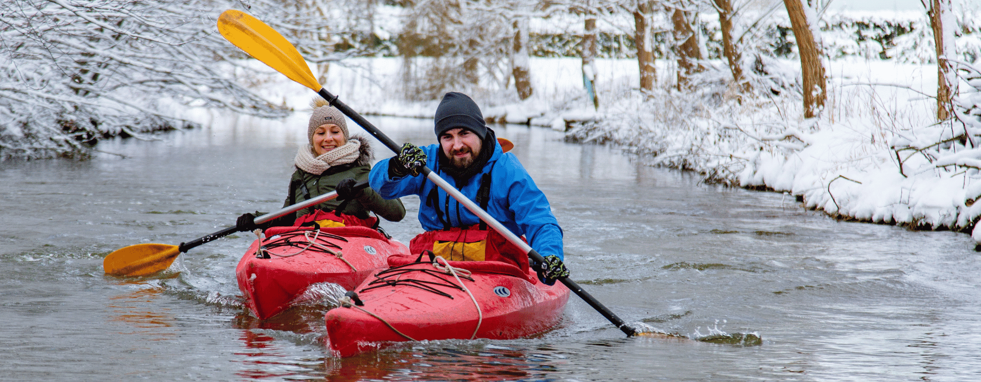 Eiskaltes Winterpaddeln im Spreewald - Brandenburg