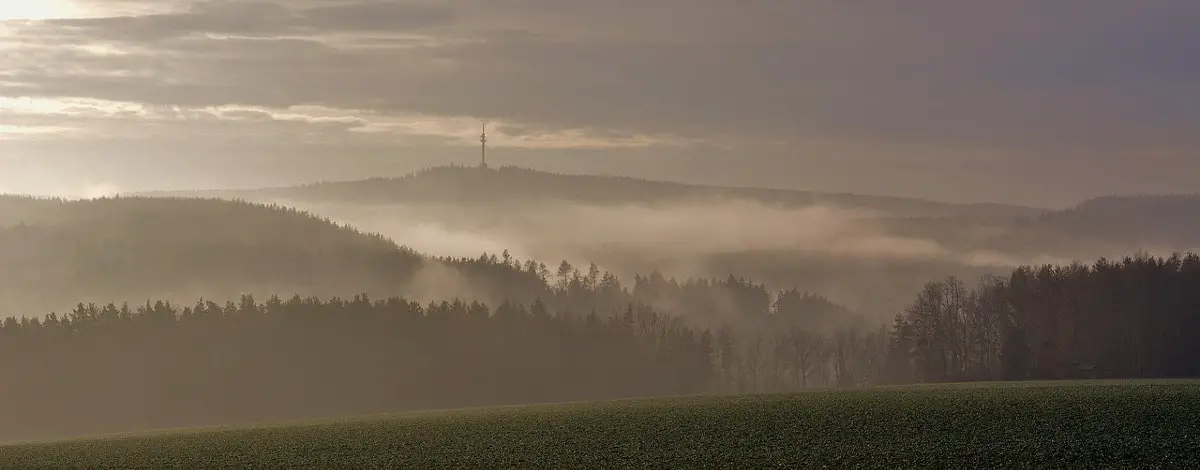 Der Kuhberg im Vogtland - Abendstimmung