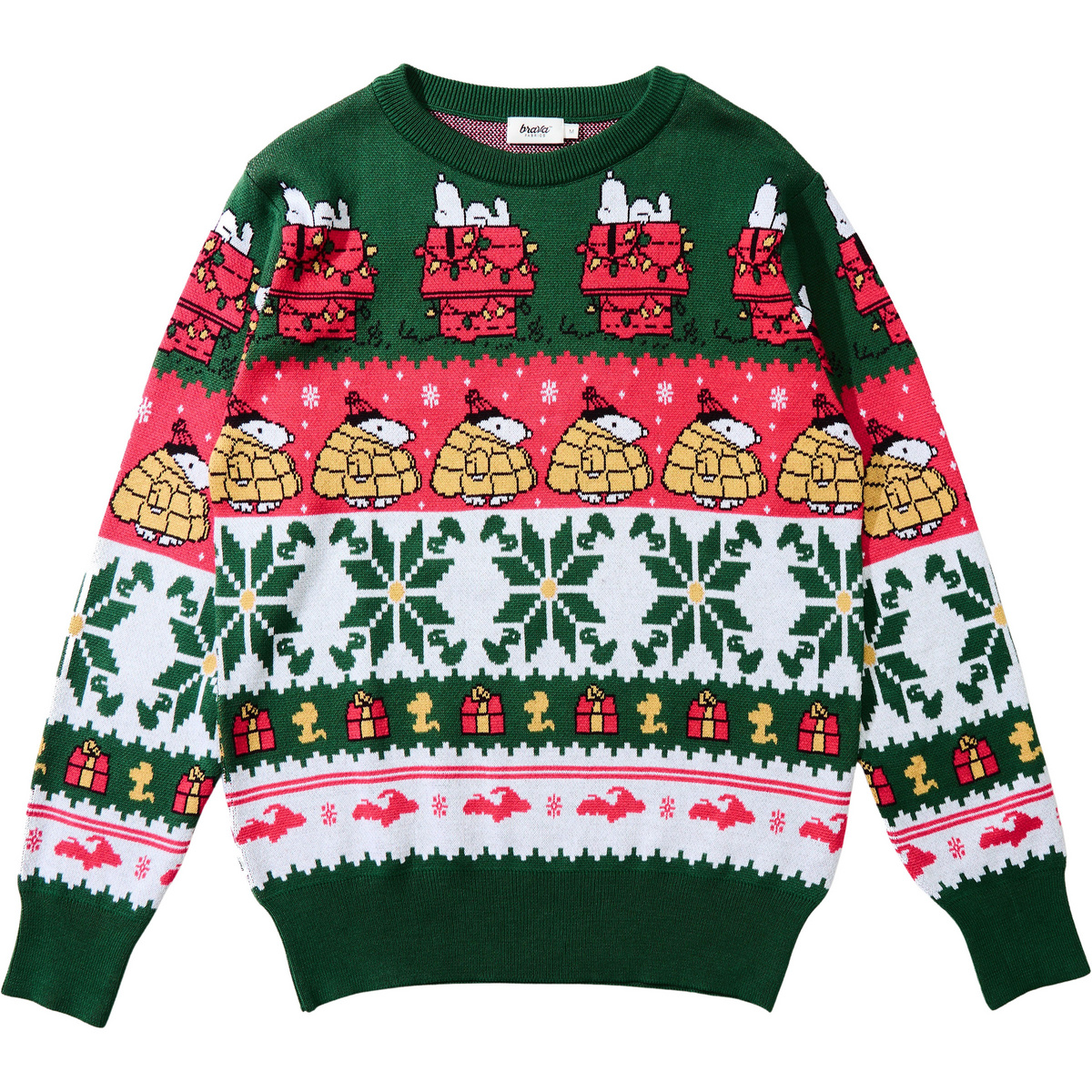 Brava Fabrics Herren Peanuts Xmas Cotton Pullover