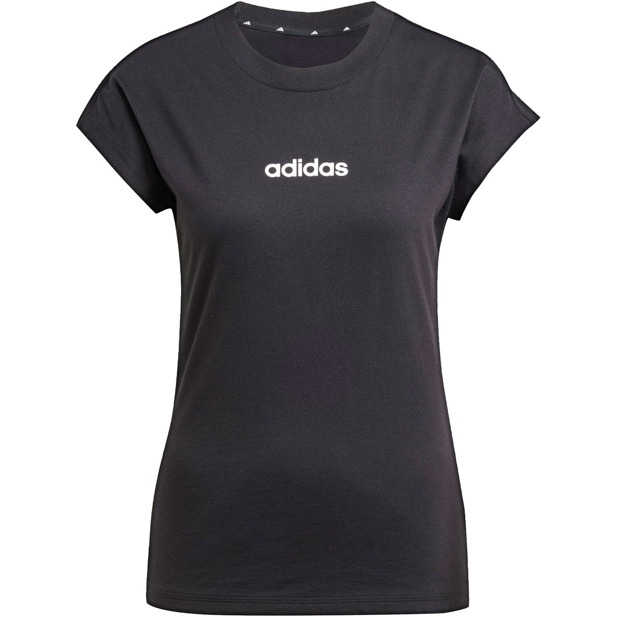 adidas Damen Essentials Linear Cotton T-Shirt