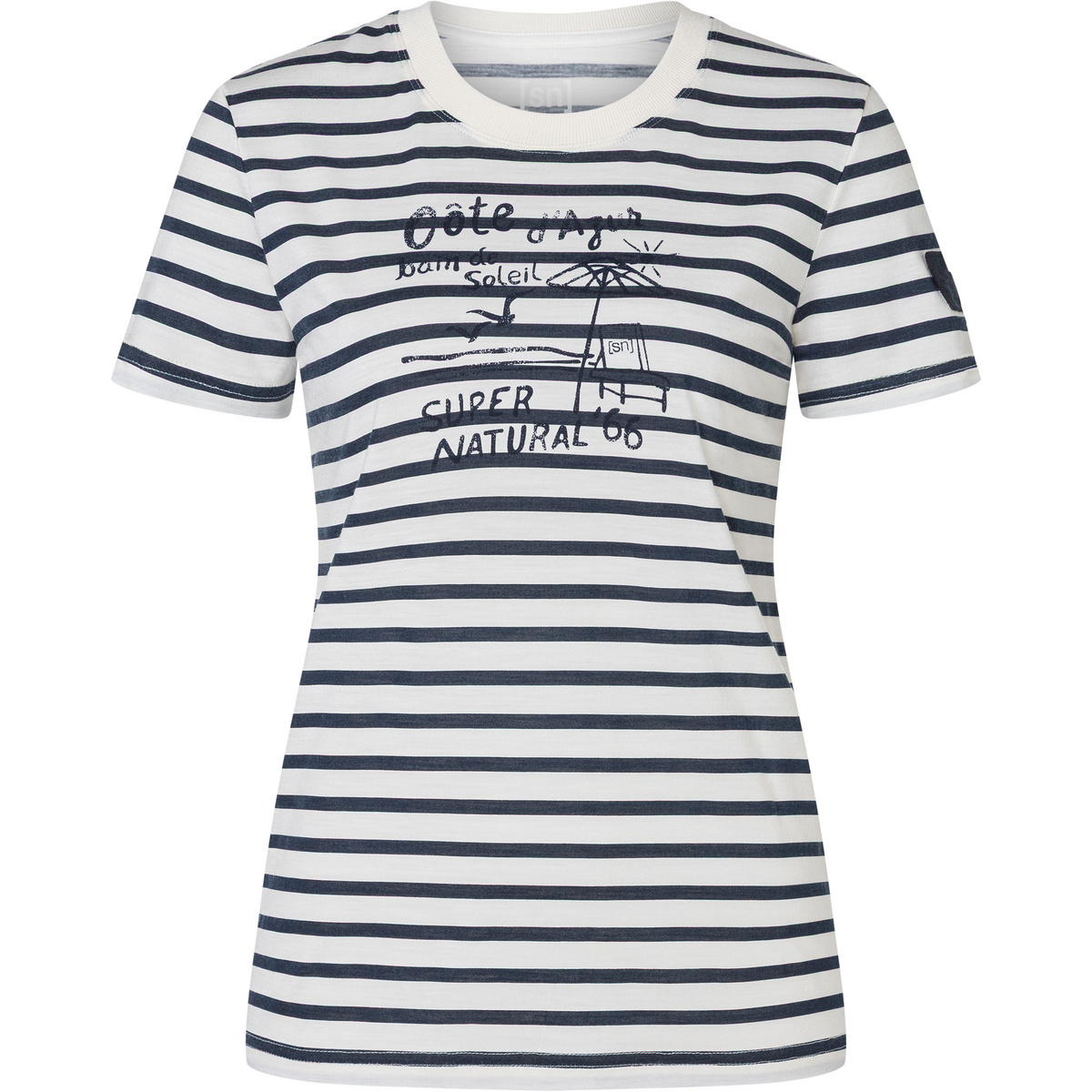 Super.Natural Damen Stripe Cote D'azur Bio J T-Shirt