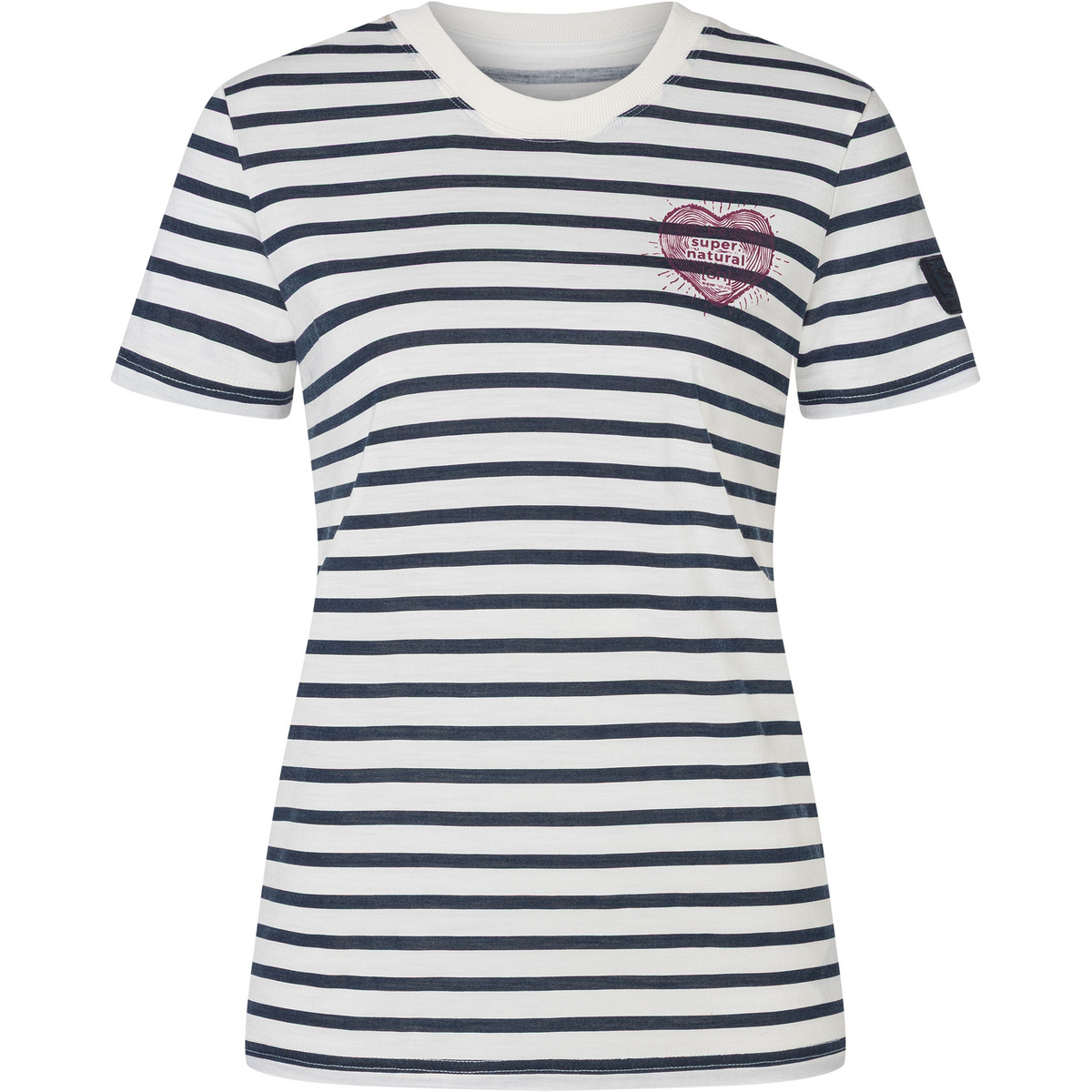 Super.Natural Damen Stripe Heartwood Bio J T-Shirt