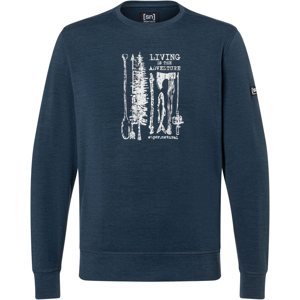 Super.Natural Herren Fishing Adventure Crew Pullover
