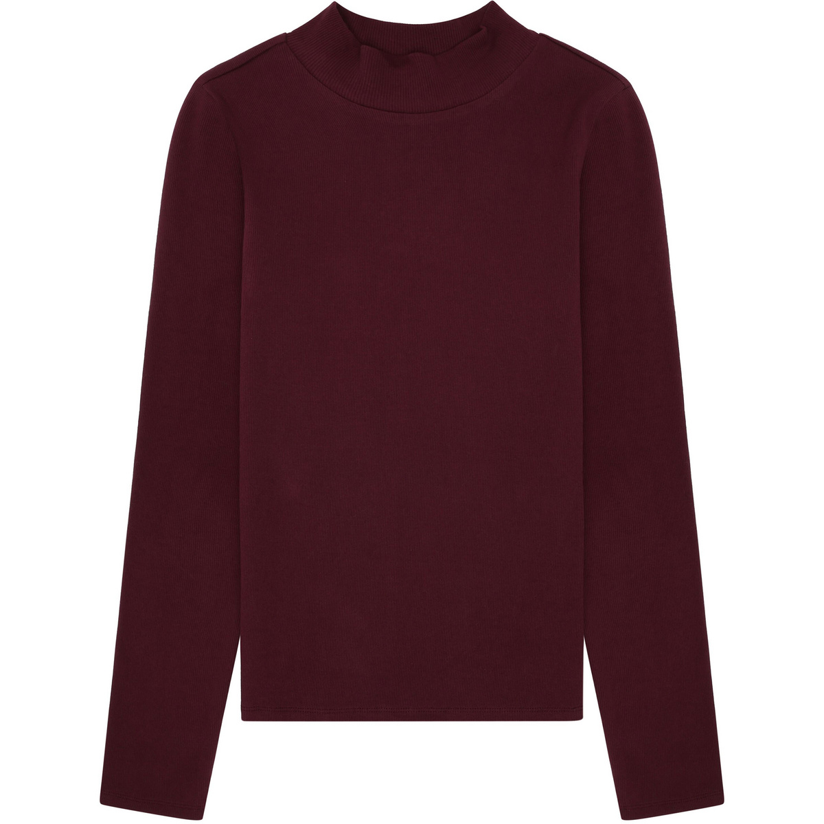 KnowledgeCotton Apparel Damen Rib High Neck Longsleeve