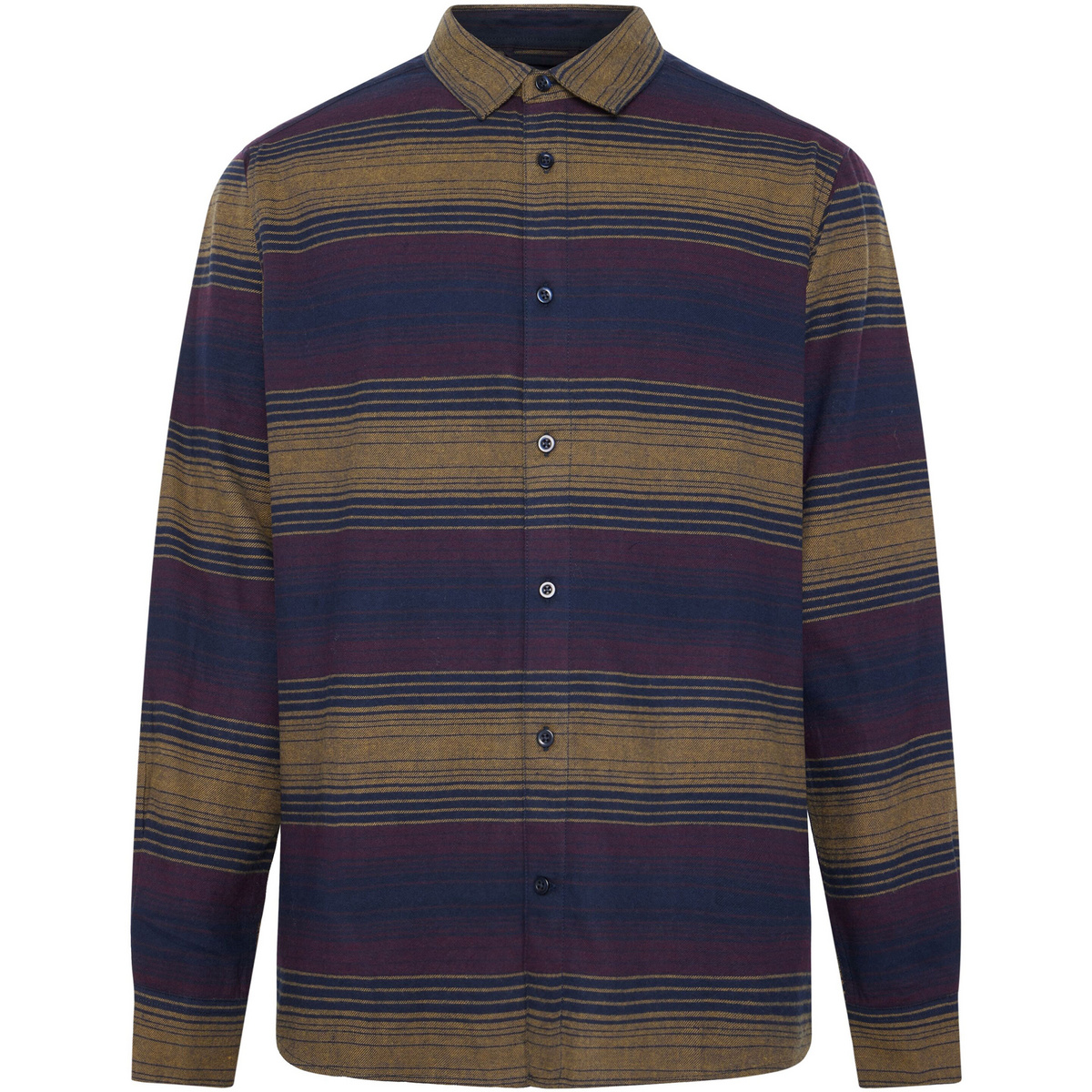 KnowledgeCotton Apparel Herren Loose Fit Striped Hemd