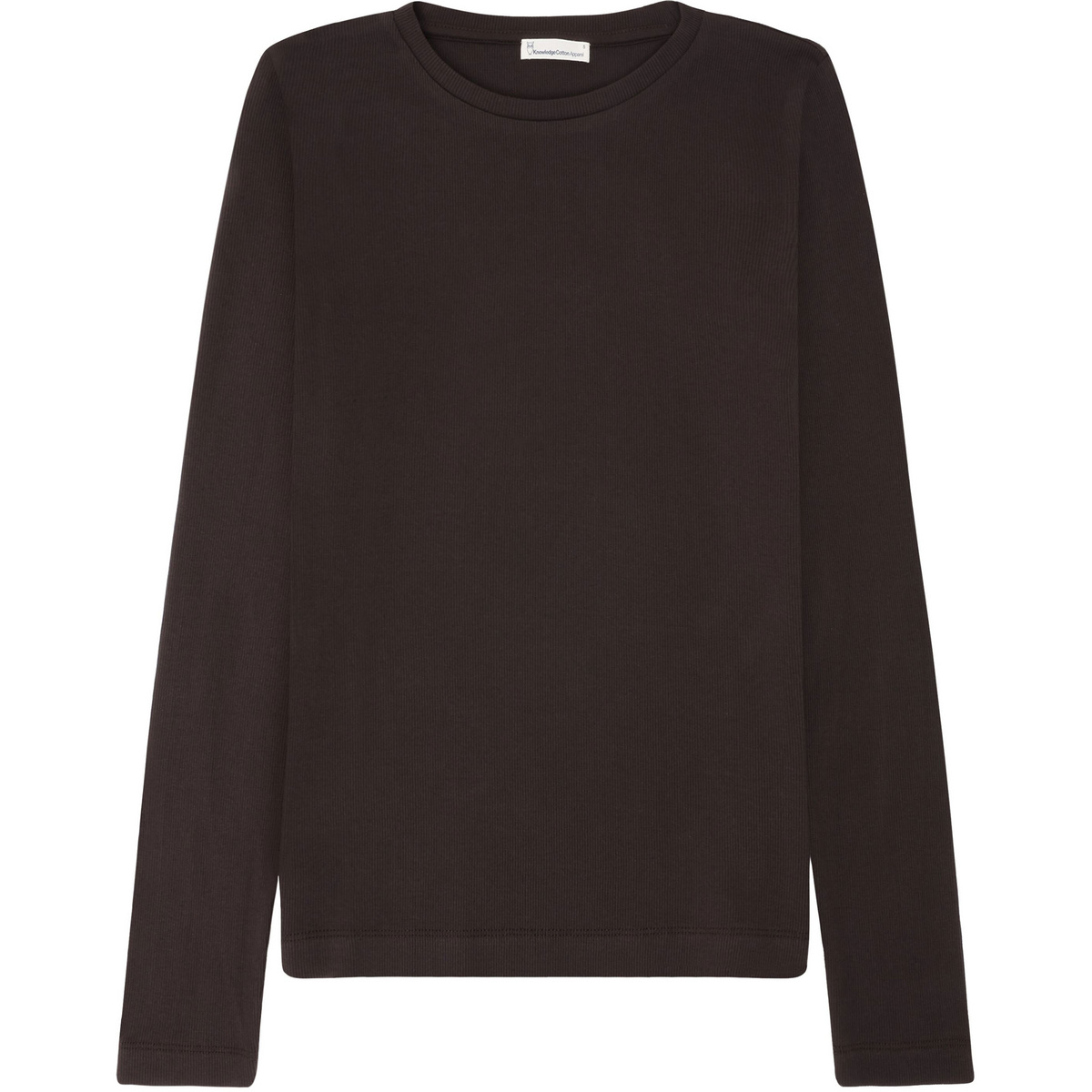 KnowledgeCotton Apparel Damen Rib Scoop Neck Longsleeve