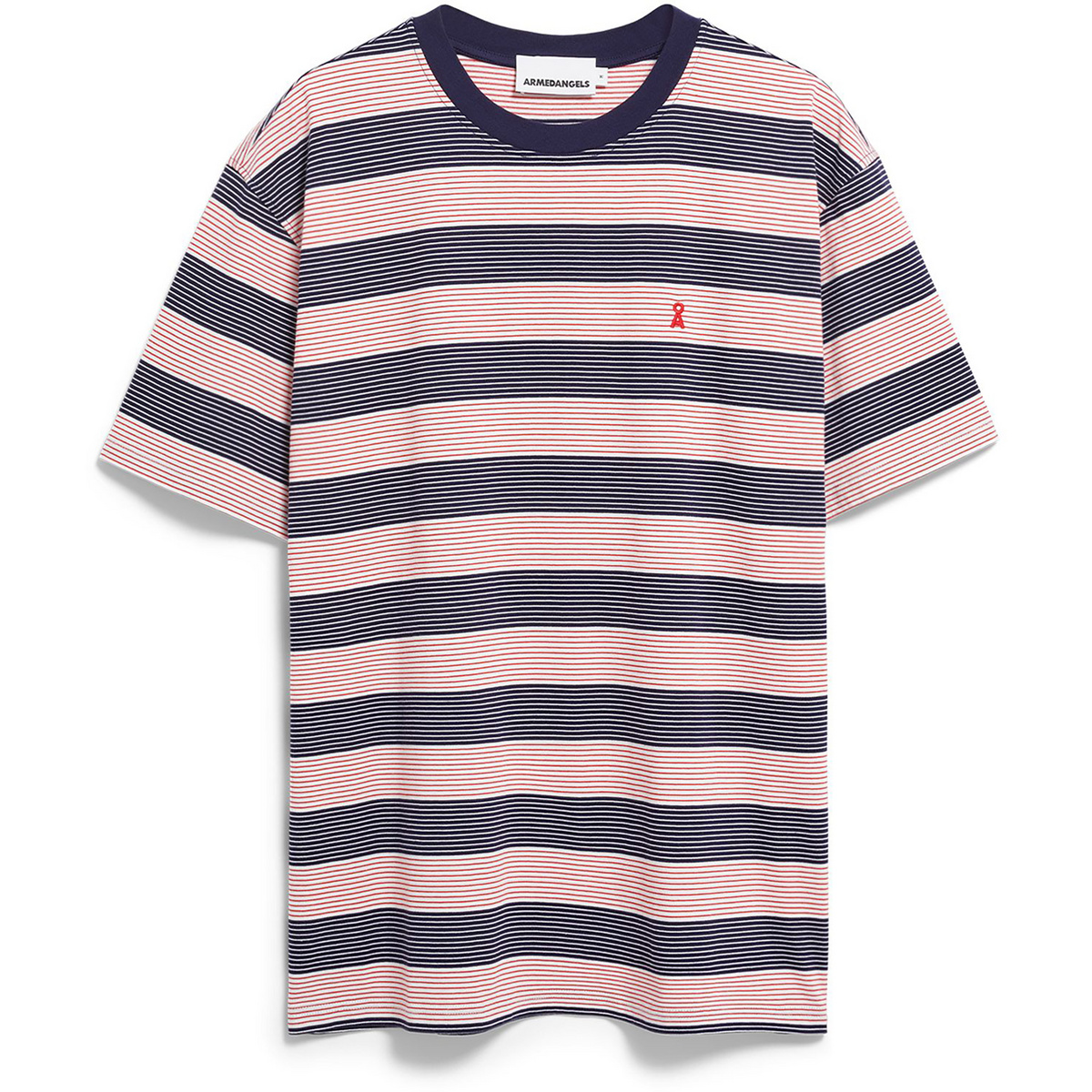 Armedangels Herren Maarkos Multi Stripes T-Shirt
