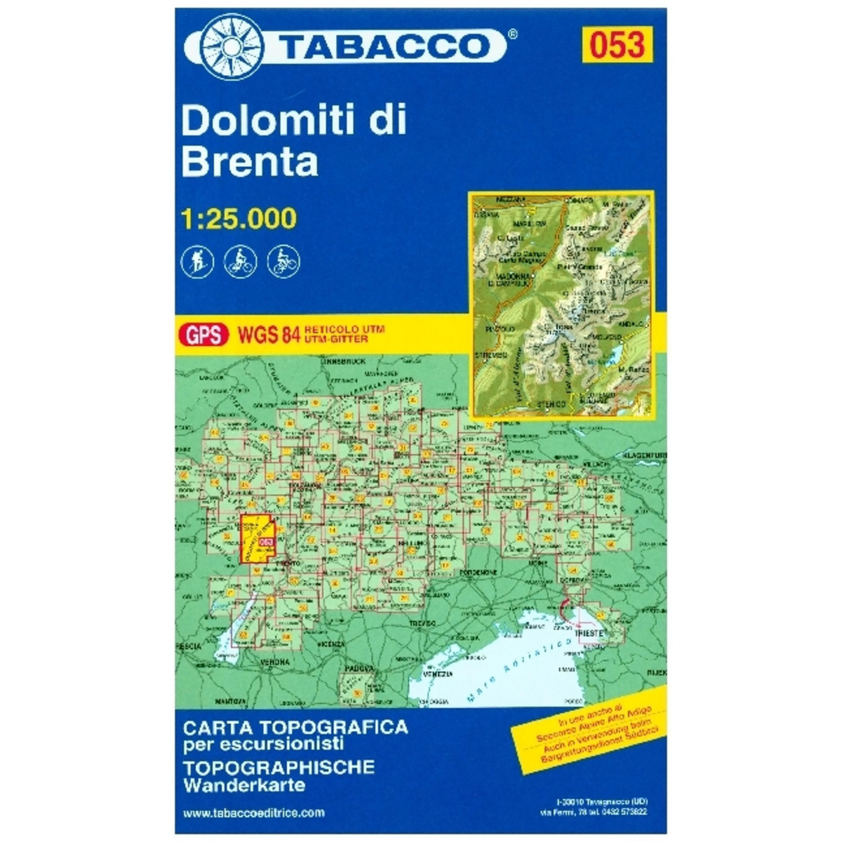 Tabacco Dolomiti die Auronzo - Comelico 017 Wanderkarte