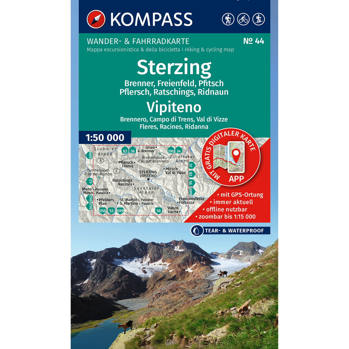 Kompass Verlag WK 44 Sterzing - Vipiteno