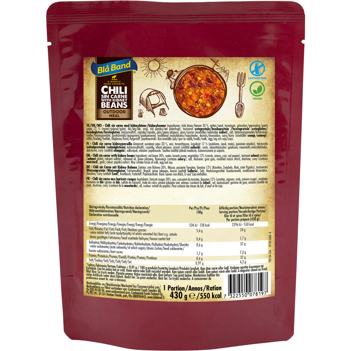 Blå Band Chili sin Carne