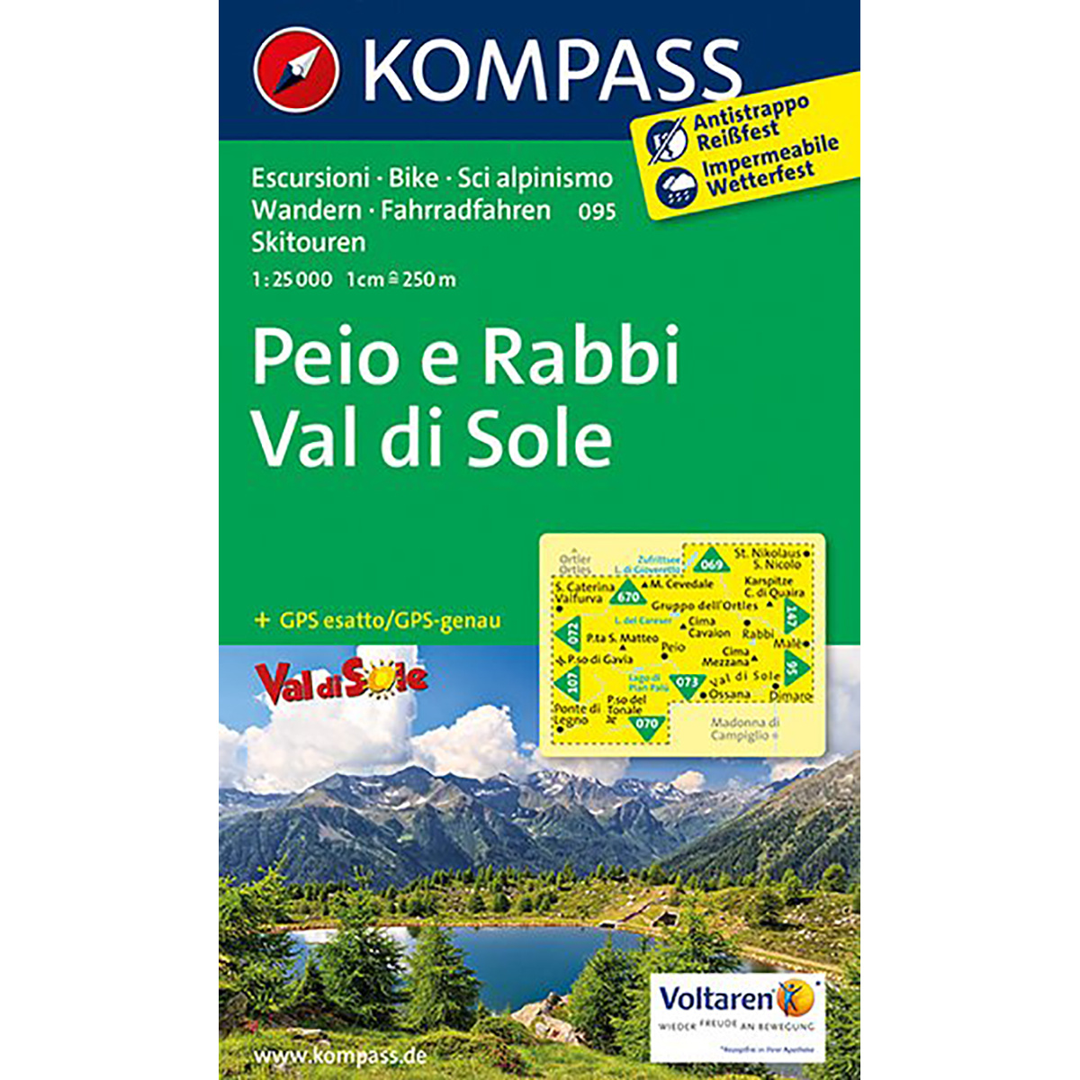 Kompass Verlag WK 095 Val di Sole - Péjo e Rabbi