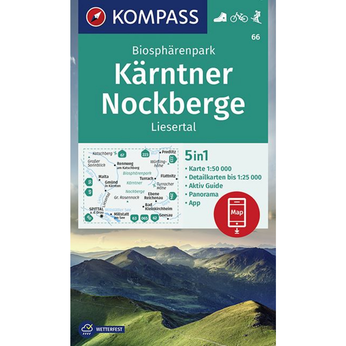 Kompass Verlag WK 66 Kärntner Nockberge
