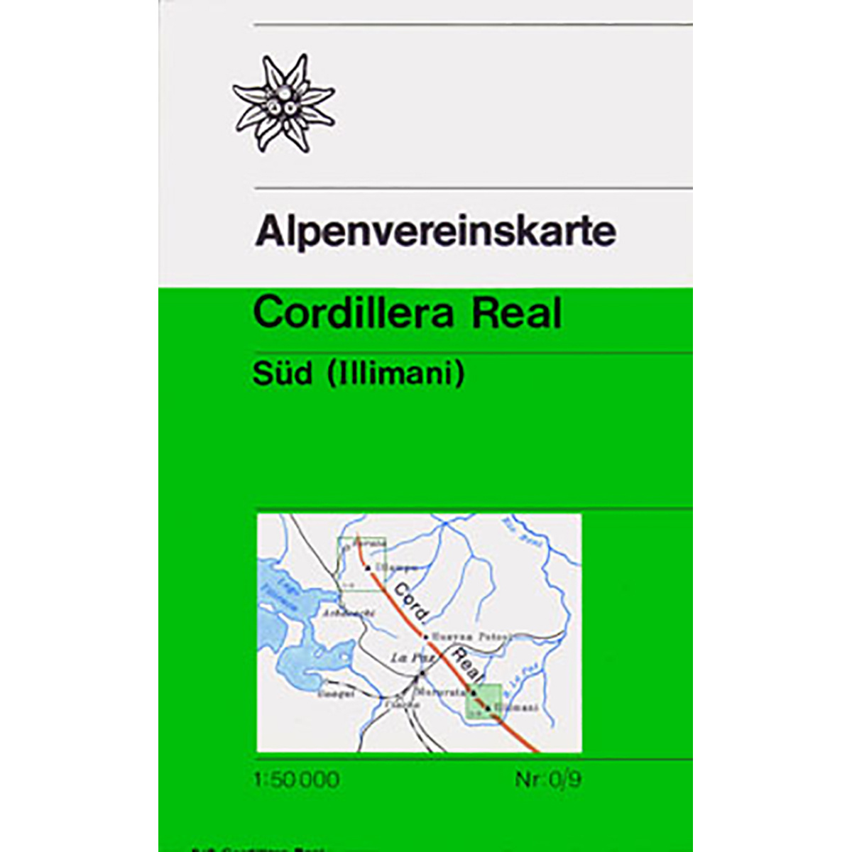 DAV AV-Karte 0/9 Cordillera Real Süd (Illampu)