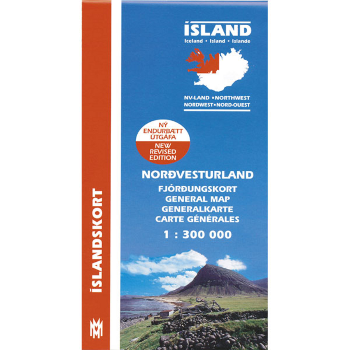 Mal og menning Island Generalkarte Nordwest 300T