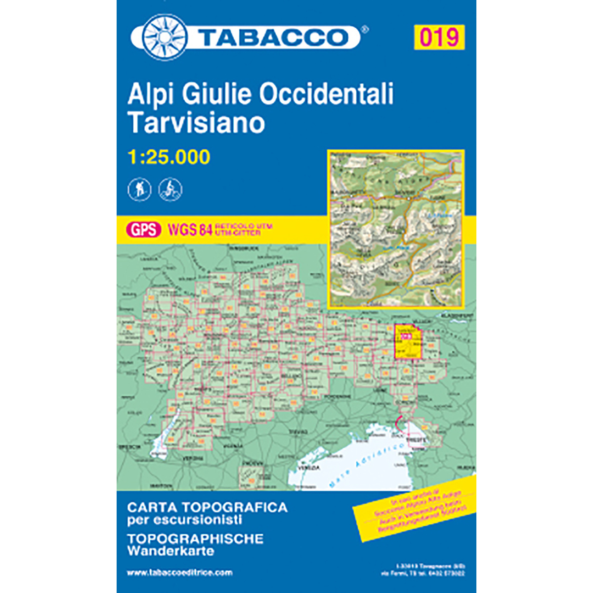Tabacco Alpi Giulie Ocidentali - Travisiano 019 Wanderk.