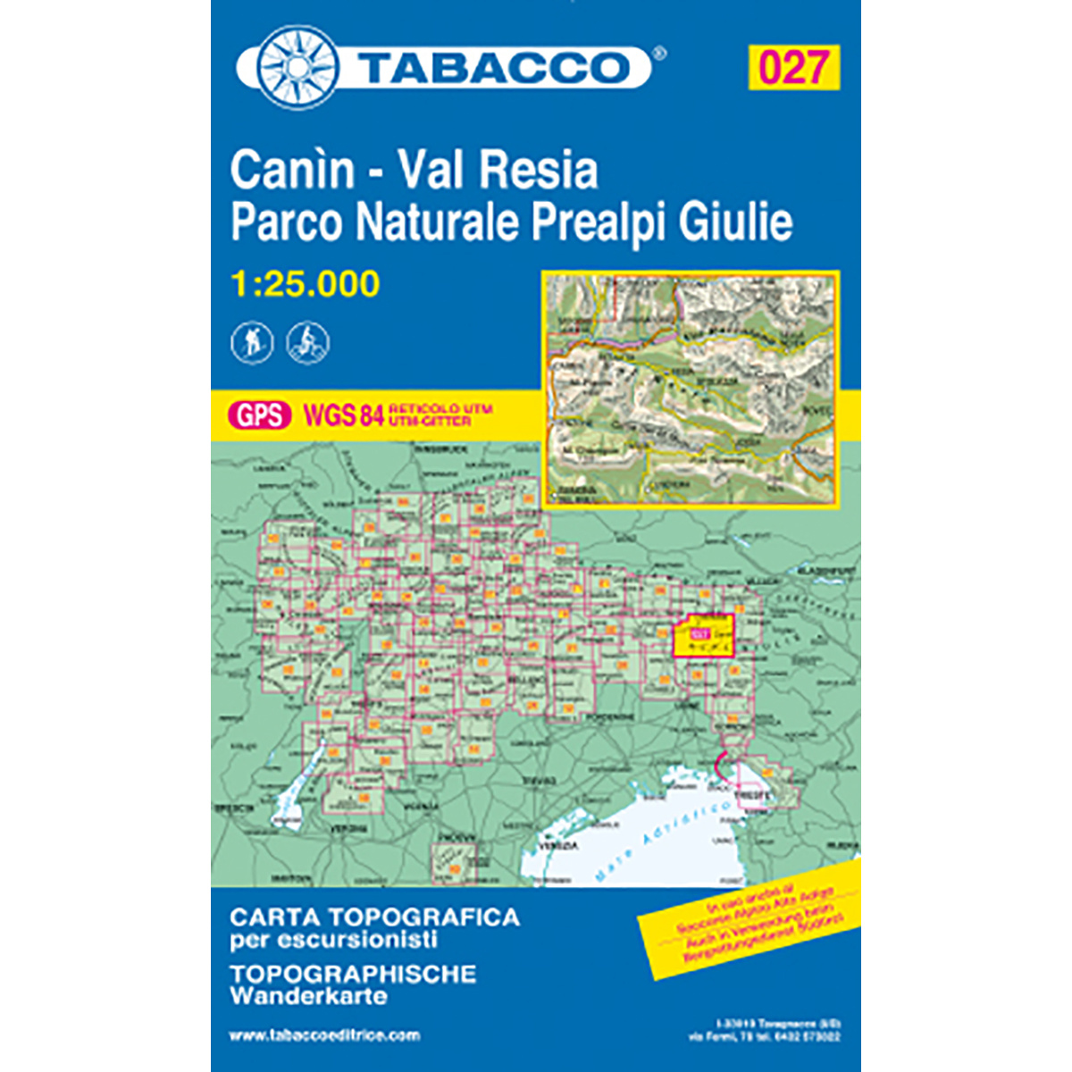 Tabacco Canin-Val Resia-Parco Nat. Prealpi Giulie 027 WK