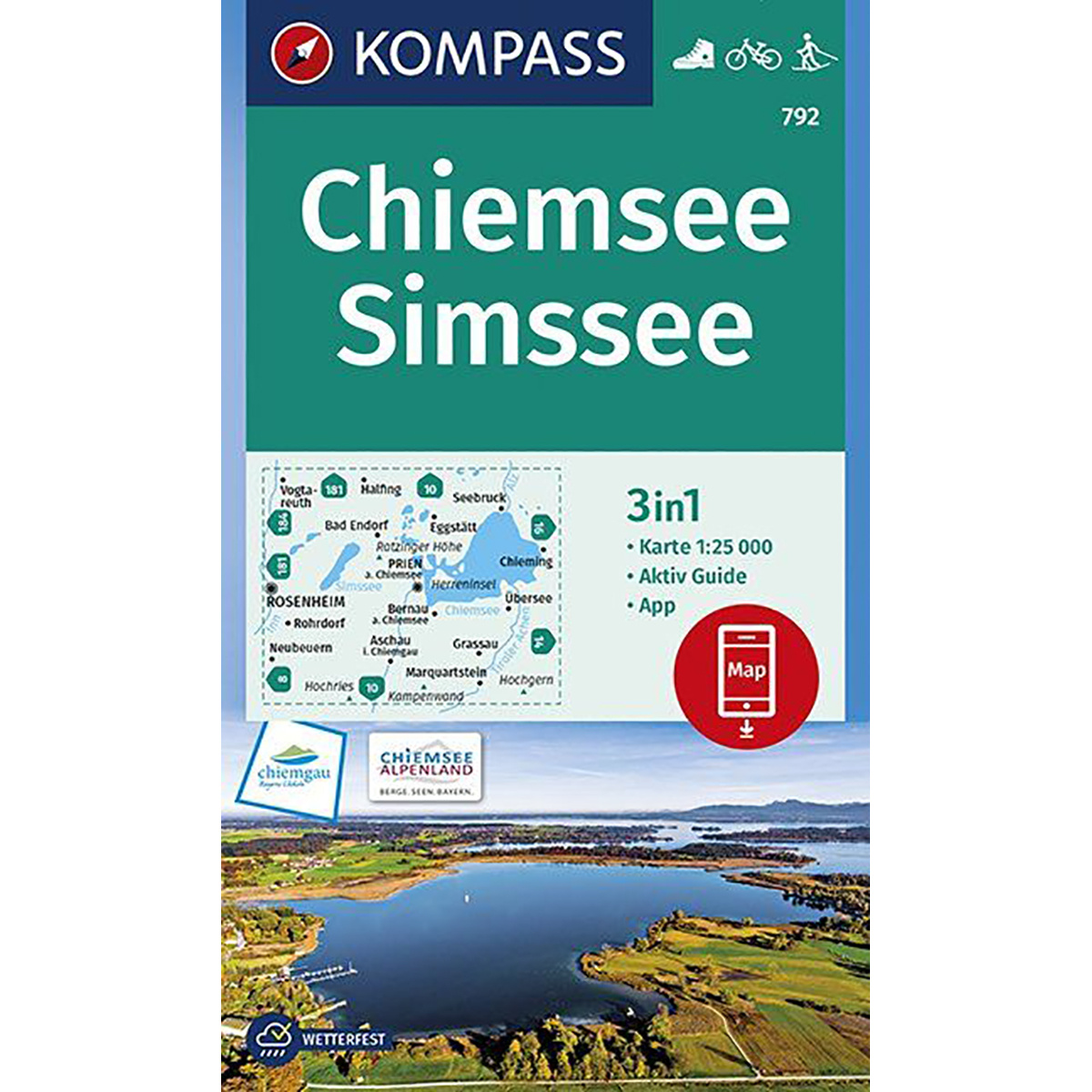 Kompass Verlag WK 792 Chiemsee - Simssee