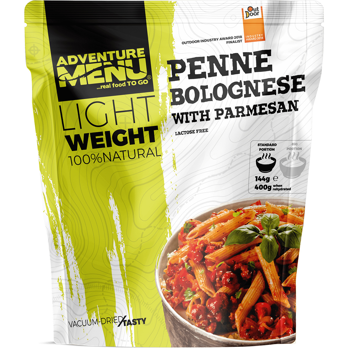 Adventure Menu Penne mit Bolognesesauce und Parmesan