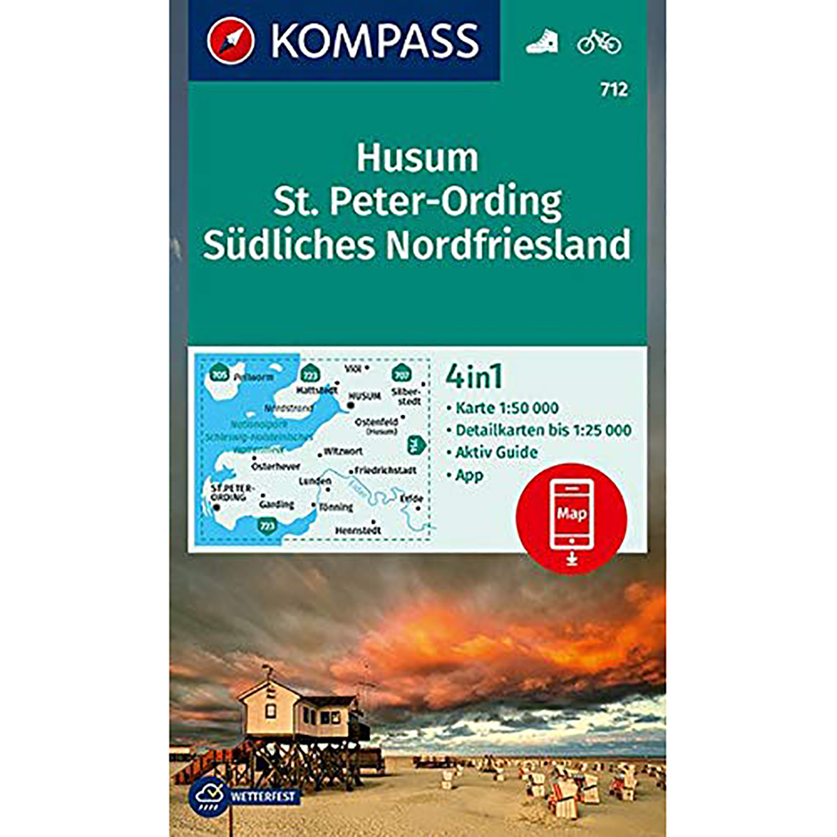 Kompass Verlag WK 712 Husum St. Peter-Ording