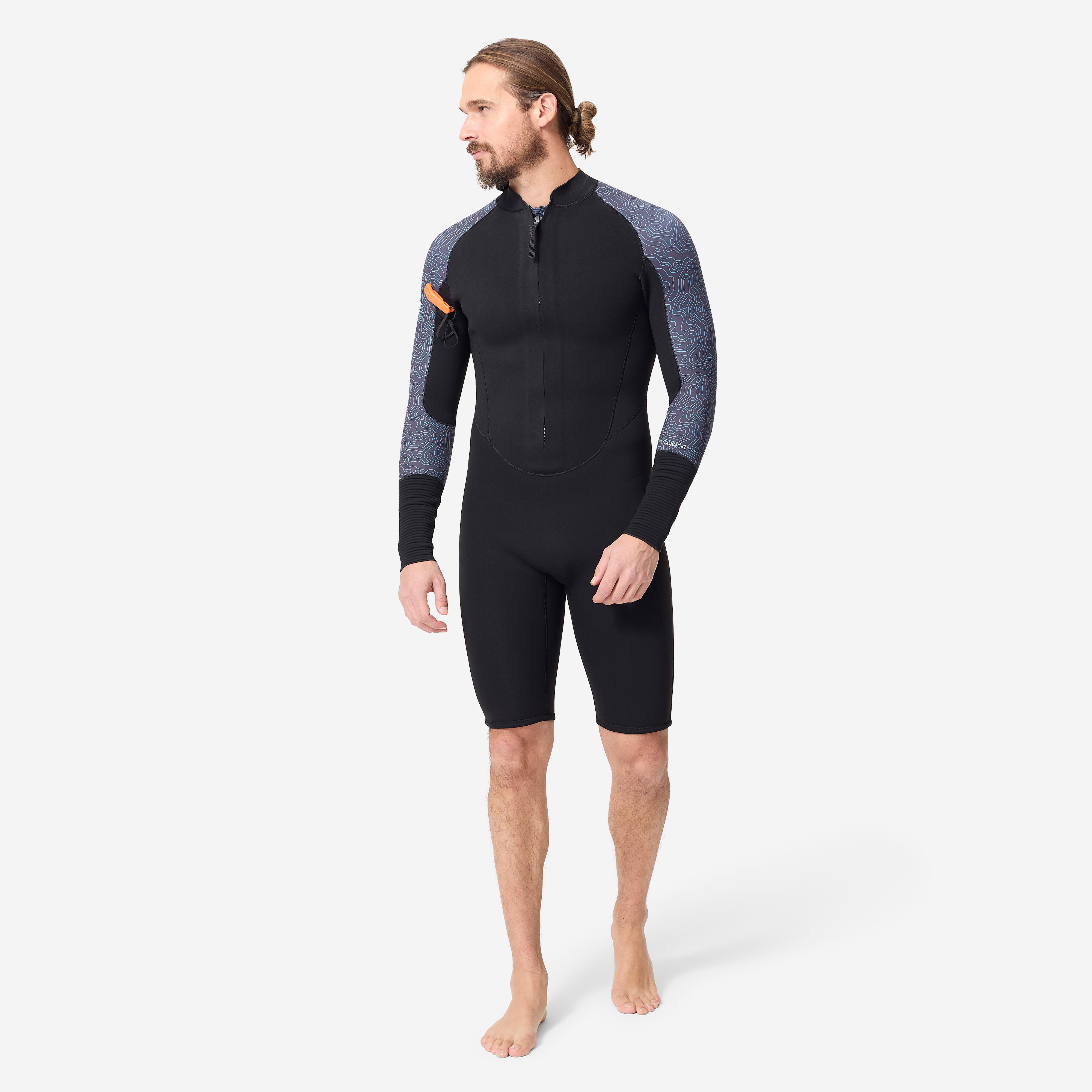 Neopren Shorty Wasserwandern Herren 4/3 mm Zweiwege-Reißverschluss - Optimizer