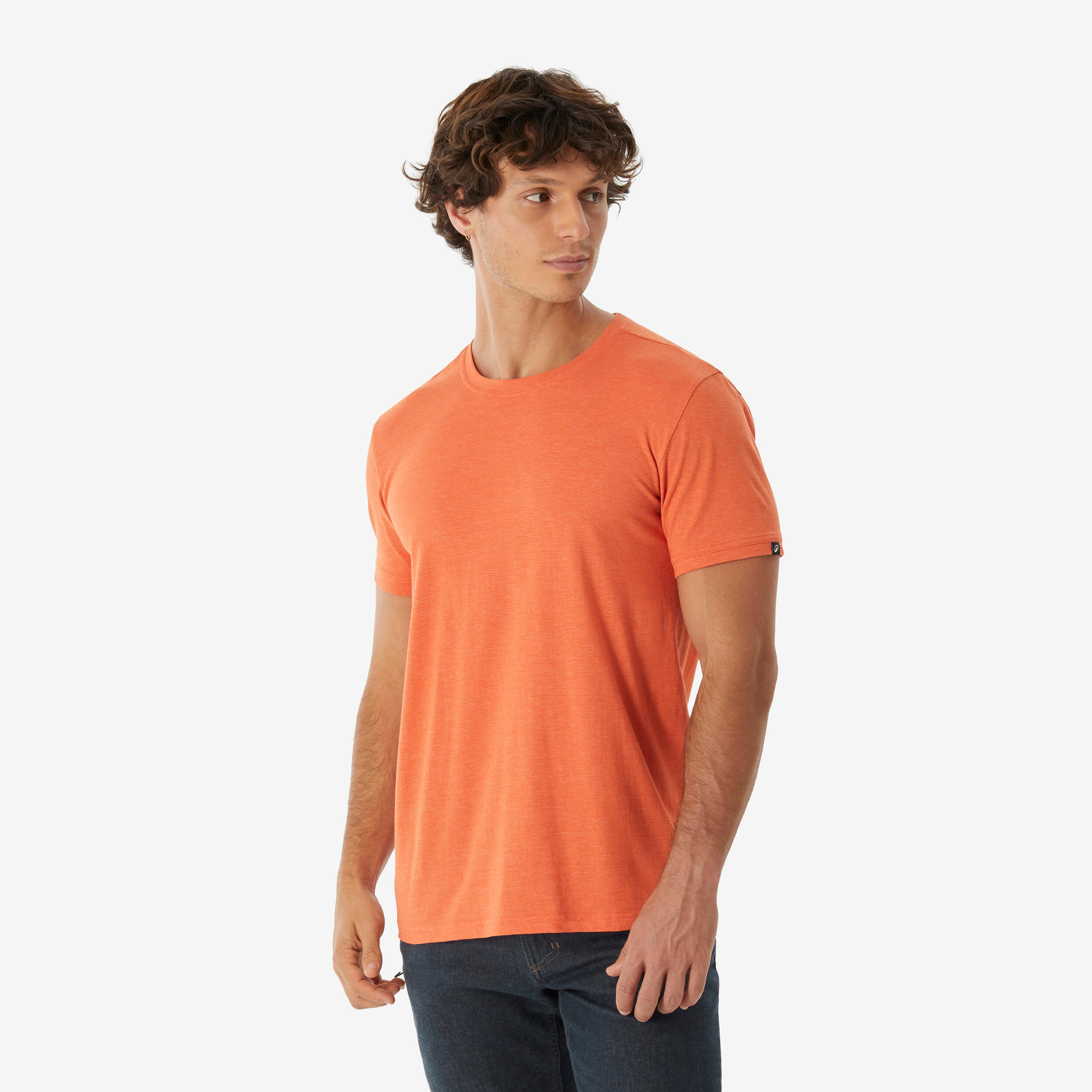 Wandershirt Herren kurzarm Komfort - NH500 Fresh orange