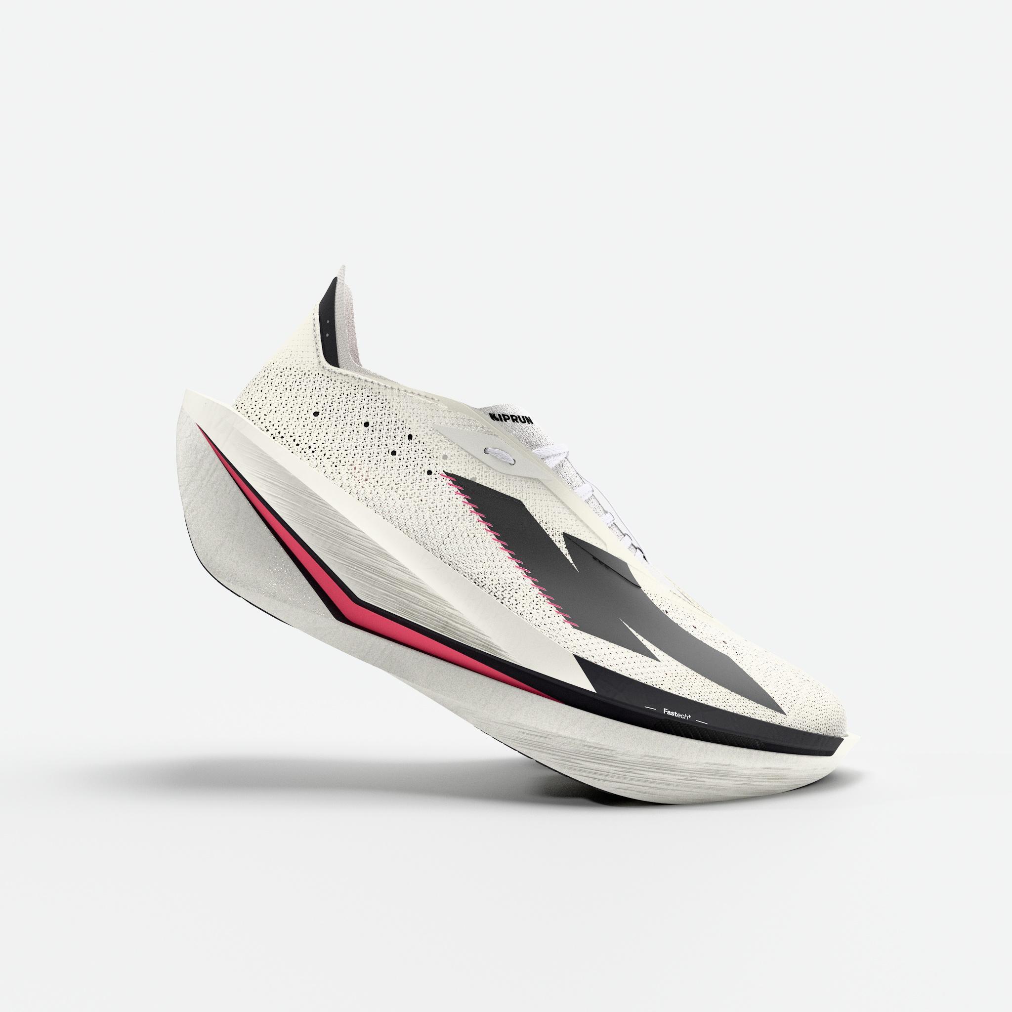 Laufschuhe Damen Carbon-Platte - Kipstorm Elite weiß/rosa