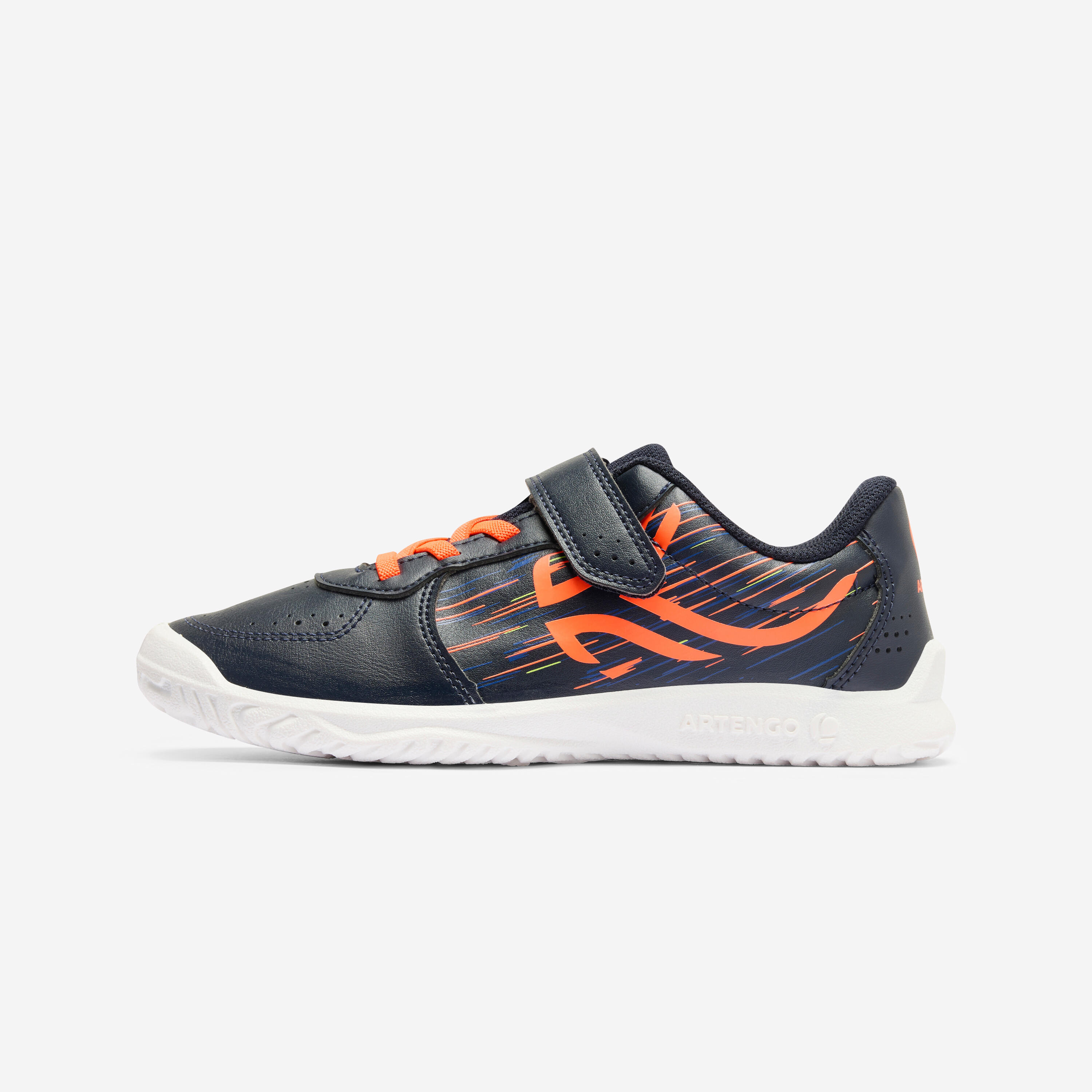 Sportschuhe Kinder Klettverschluss - TS130 marineblau/orange