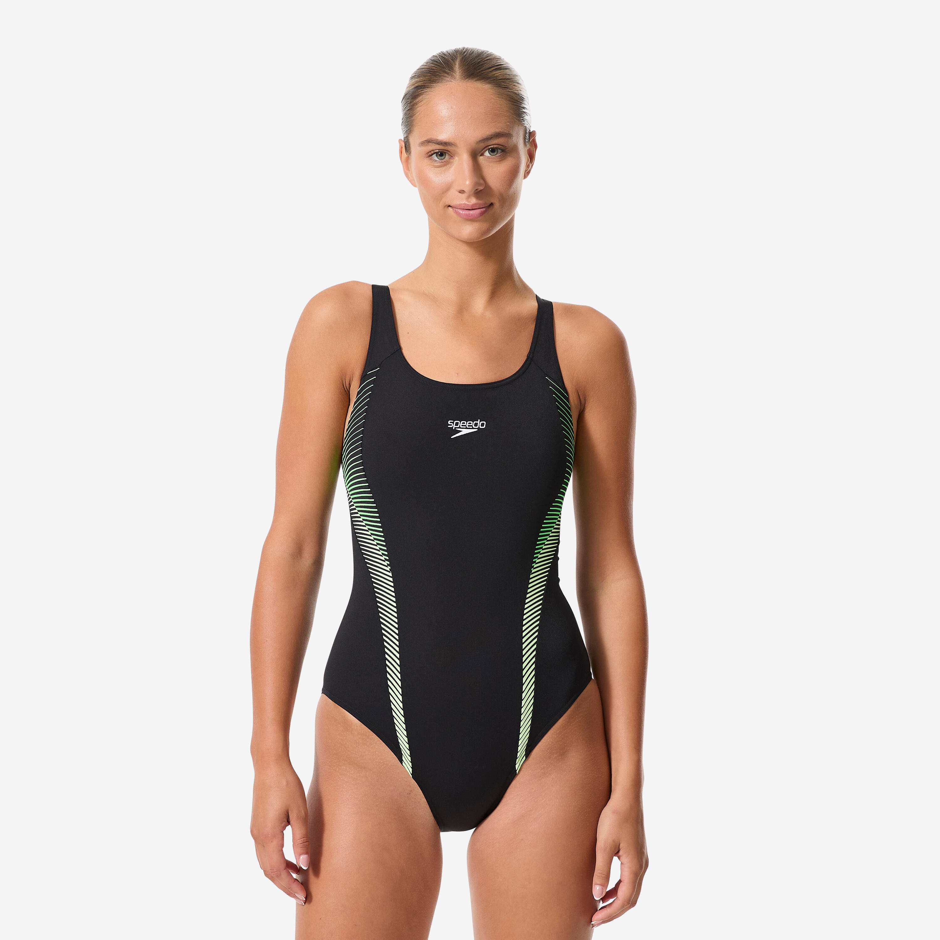 Badeanzug Damen - Muscleback gelb/grün