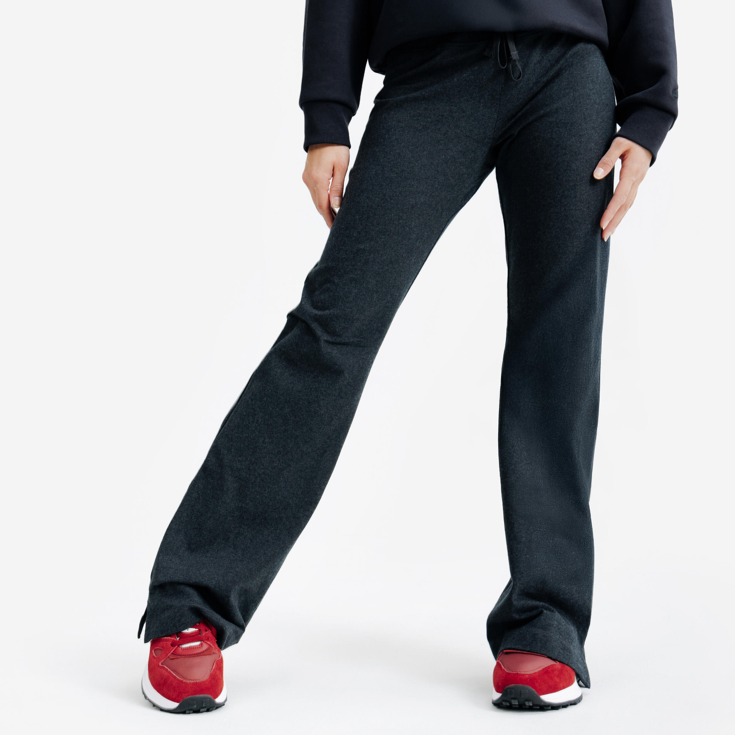 Leggings Damen ausgestelltes Bein - Elementals grau