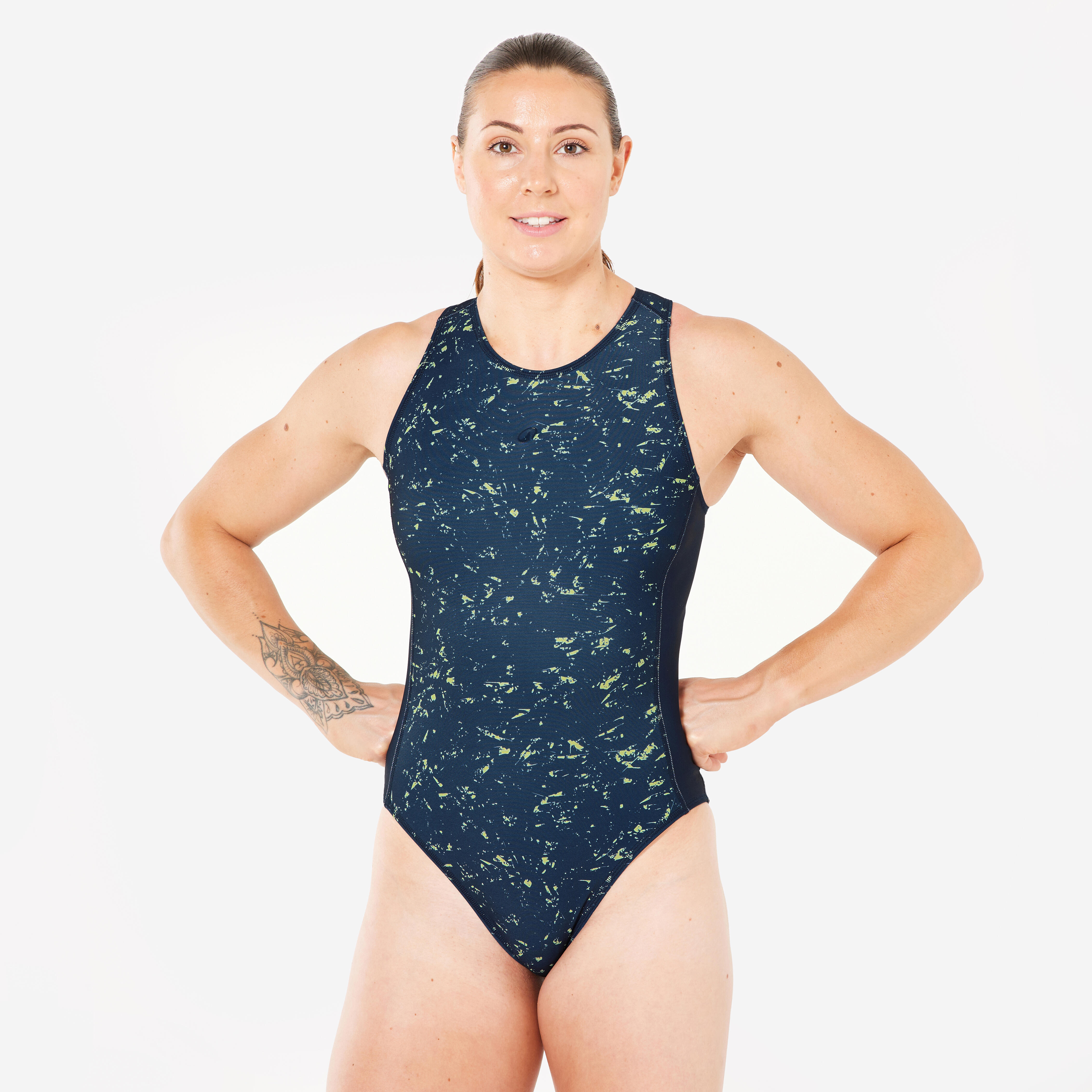 Badeanzug Wasserball Damen - All Sand dunkelblau