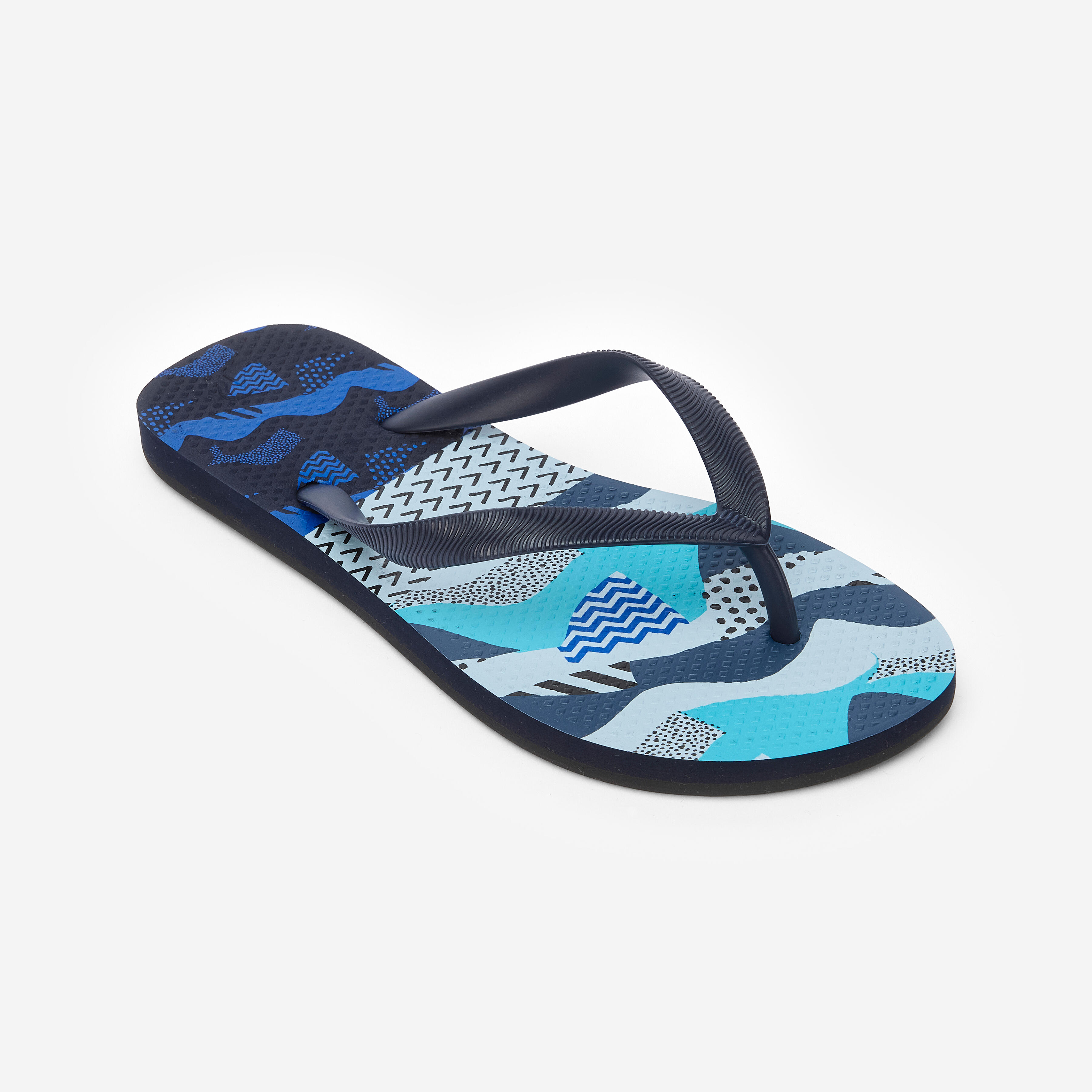 Zehensandalen Kinder 500 Multo schwarz/blau