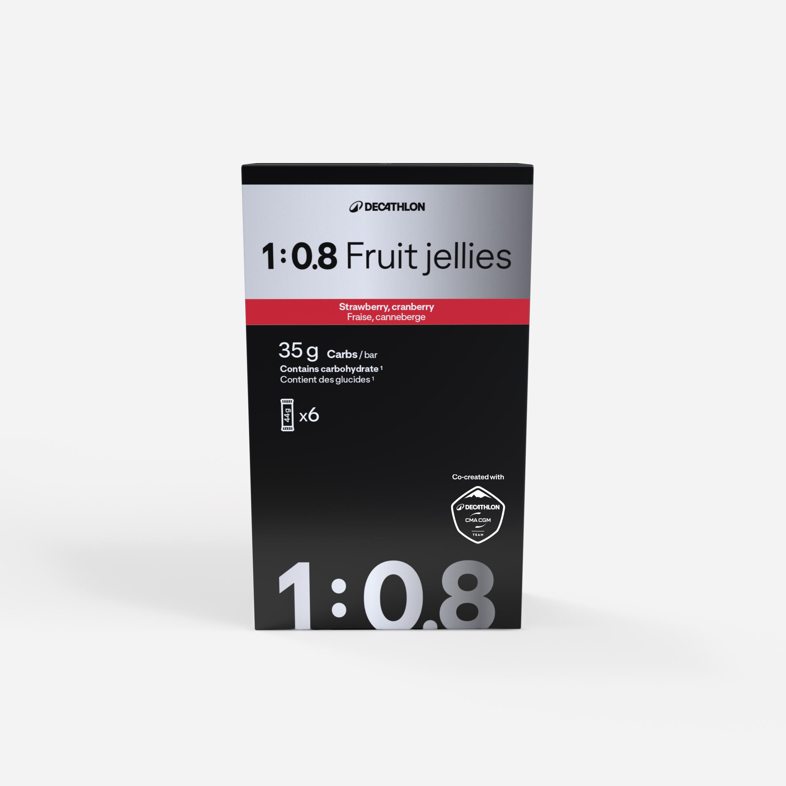 Fruchtgelee Riegel 1:0,8 Erdbeer 6 Stück Co-Produktion Decathlon CMA CGM