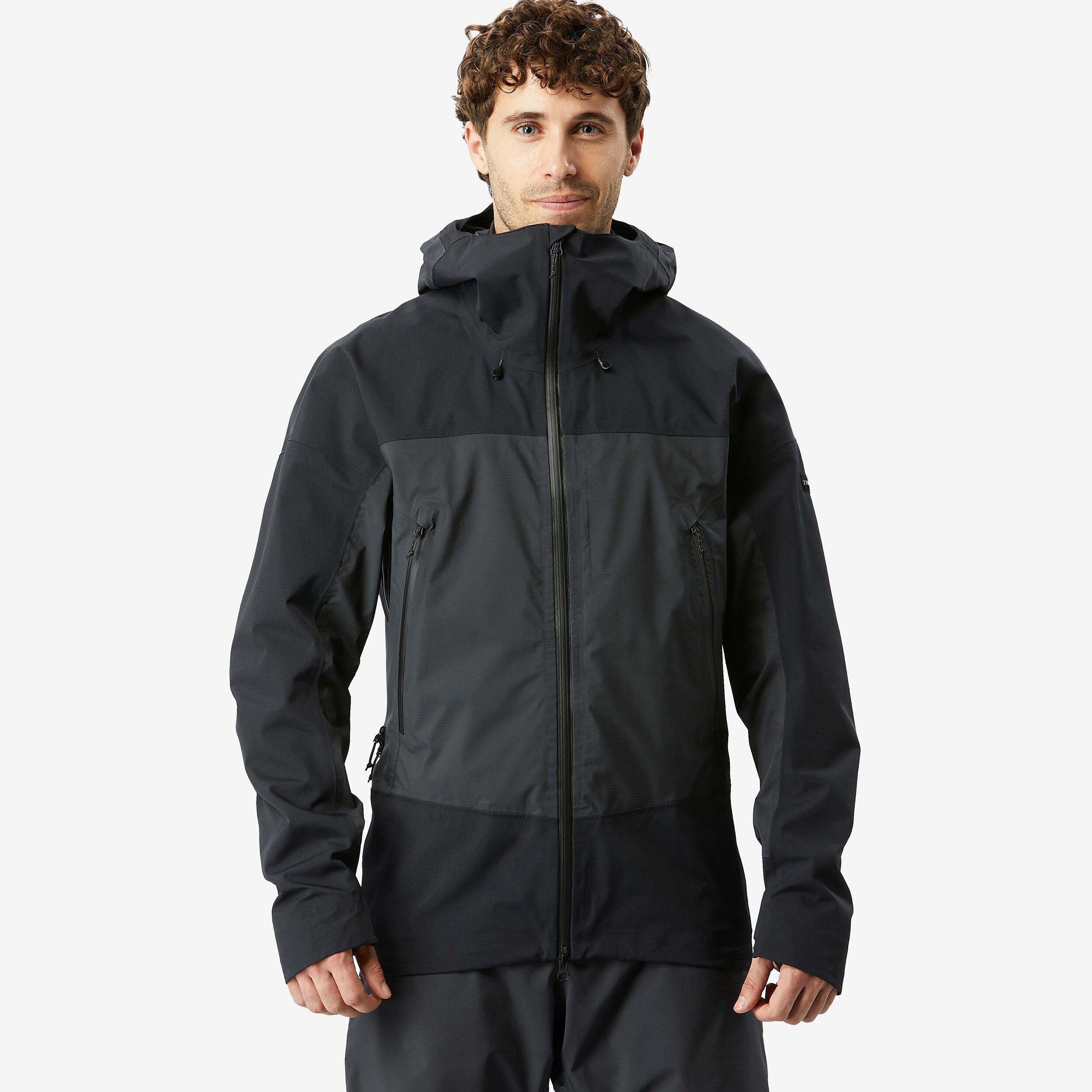 Regenjacke Herren wasserdicht 25.000 mm Wassersäule Trekking - MT900 schwarz