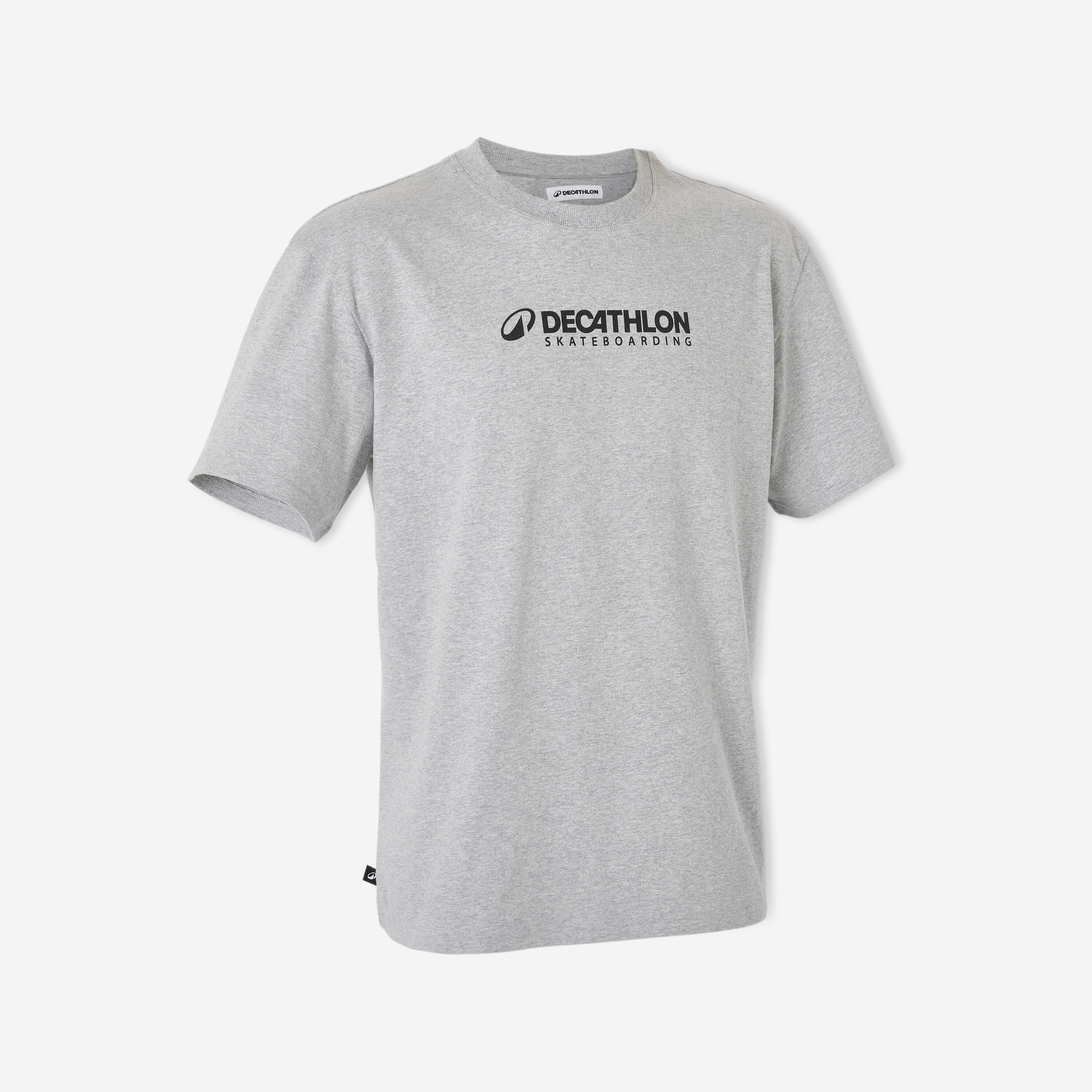 T-Shirt aus dicker Baumwolle - TS500 grau meliert. Decathlon Skateboarding