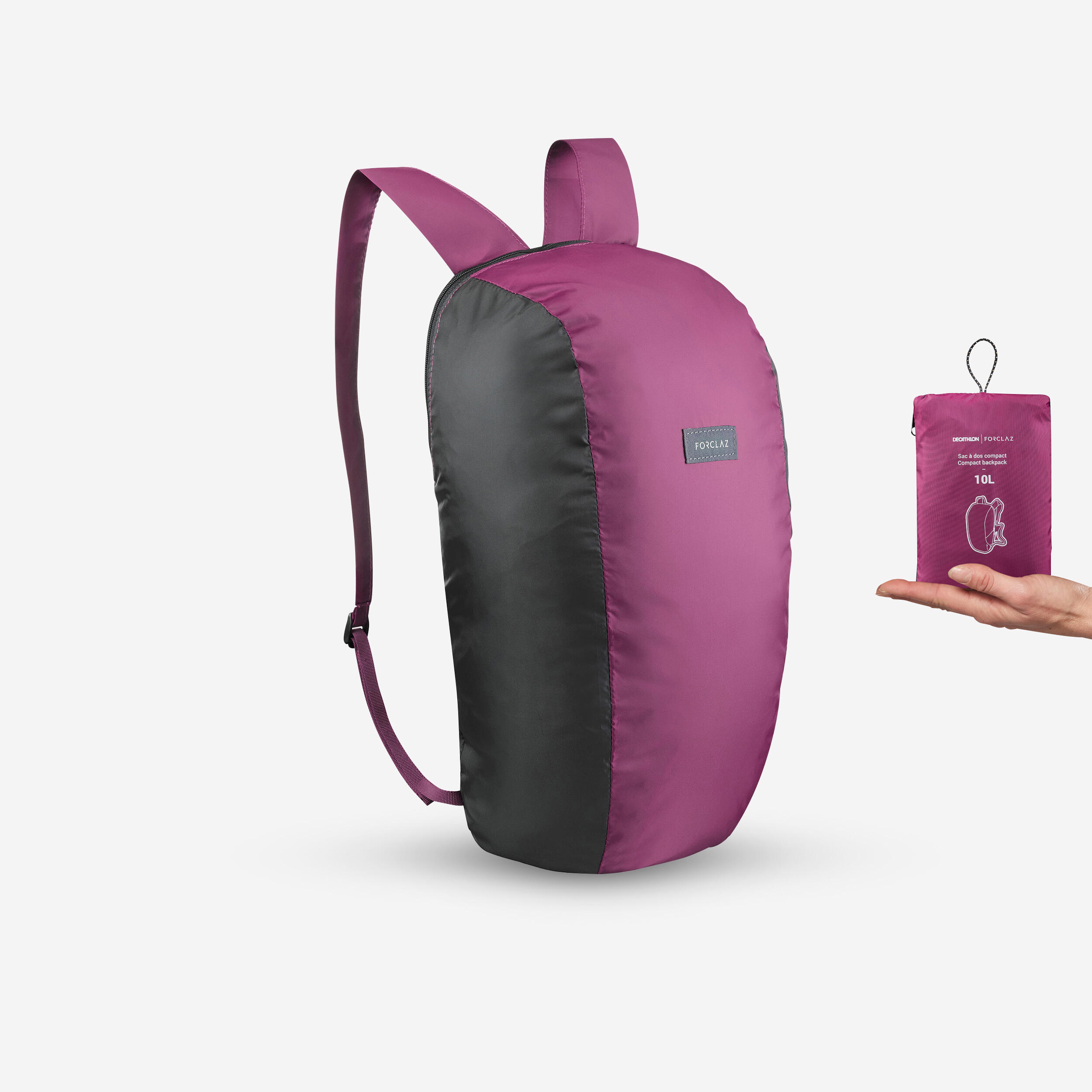 Rucksack kompakt faltbar - Travel 100 10 l violett