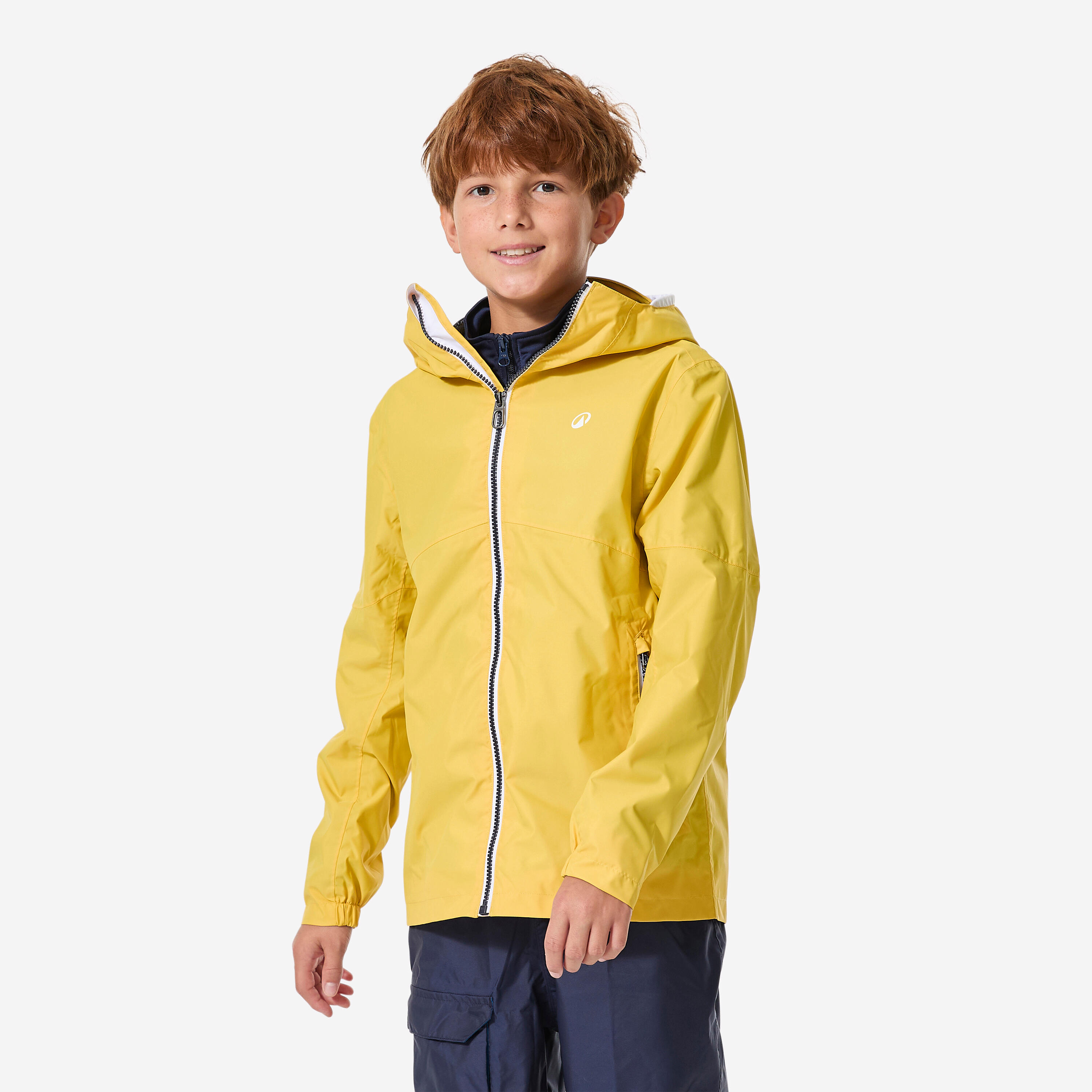 Regenjacke Segeln Kinder wasserdicht 100 gelb