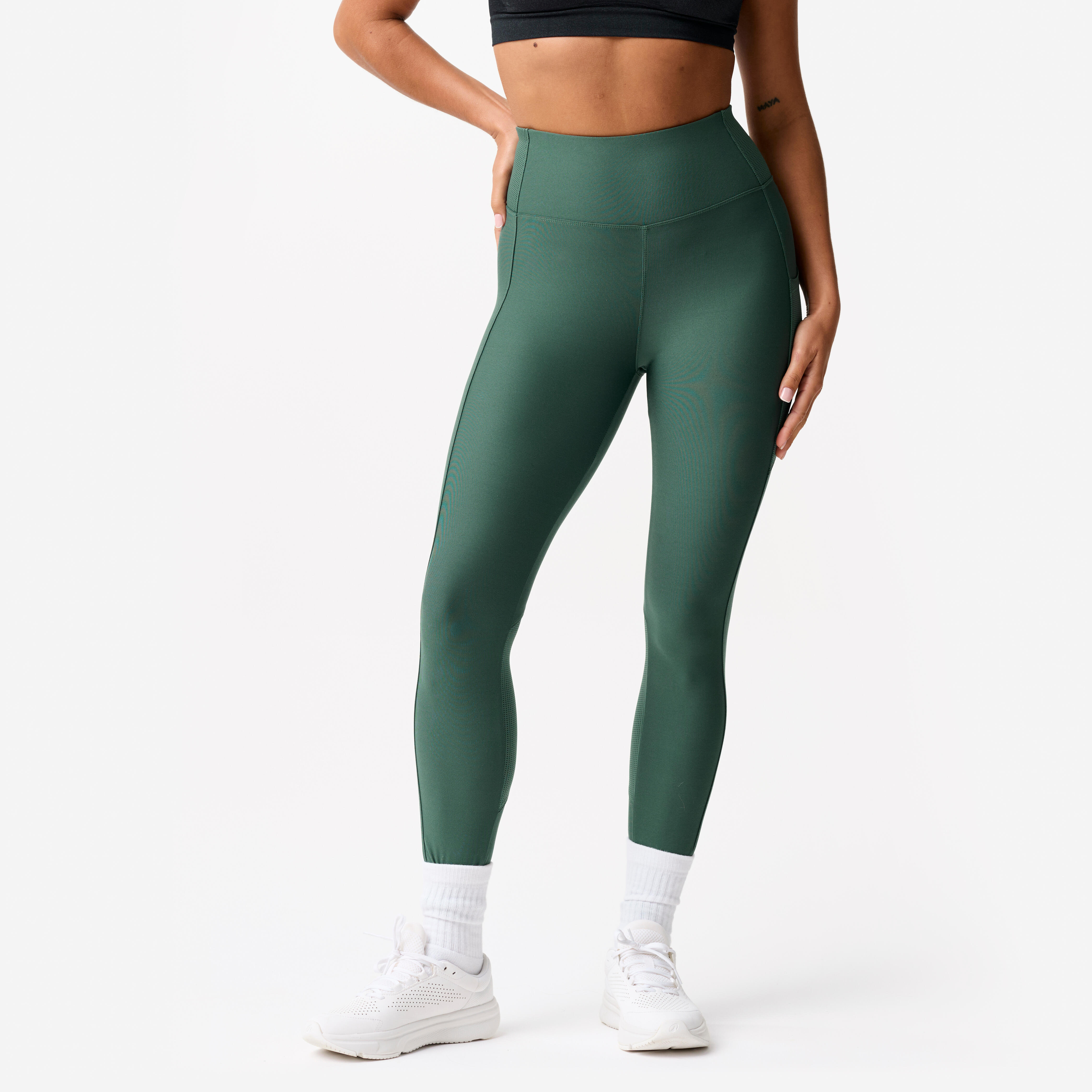 Leggings Damen Smartphonetasche - dunkelgrün