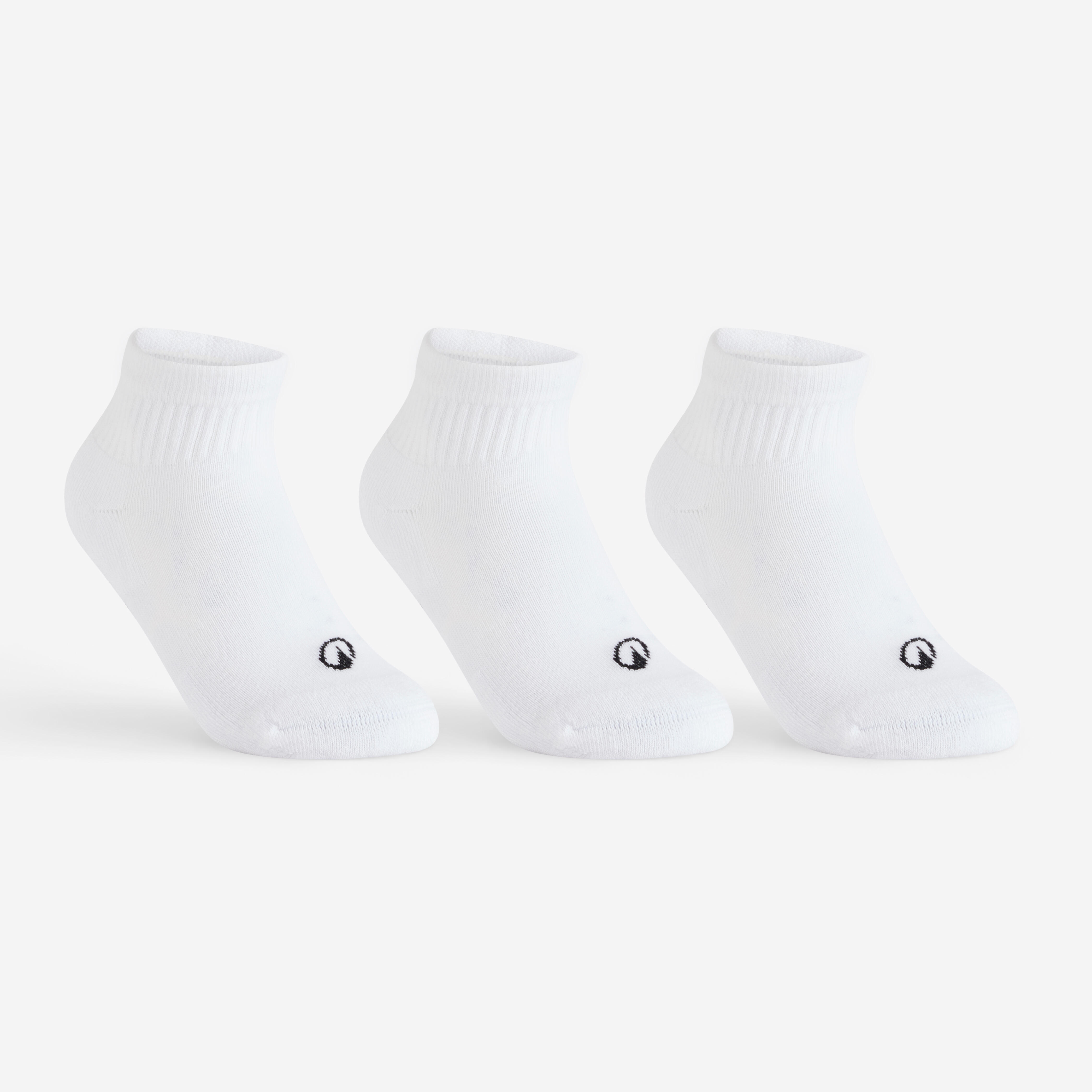 Tennissocken Kinder Mid Artengo RS 100 3er-Pack weiss