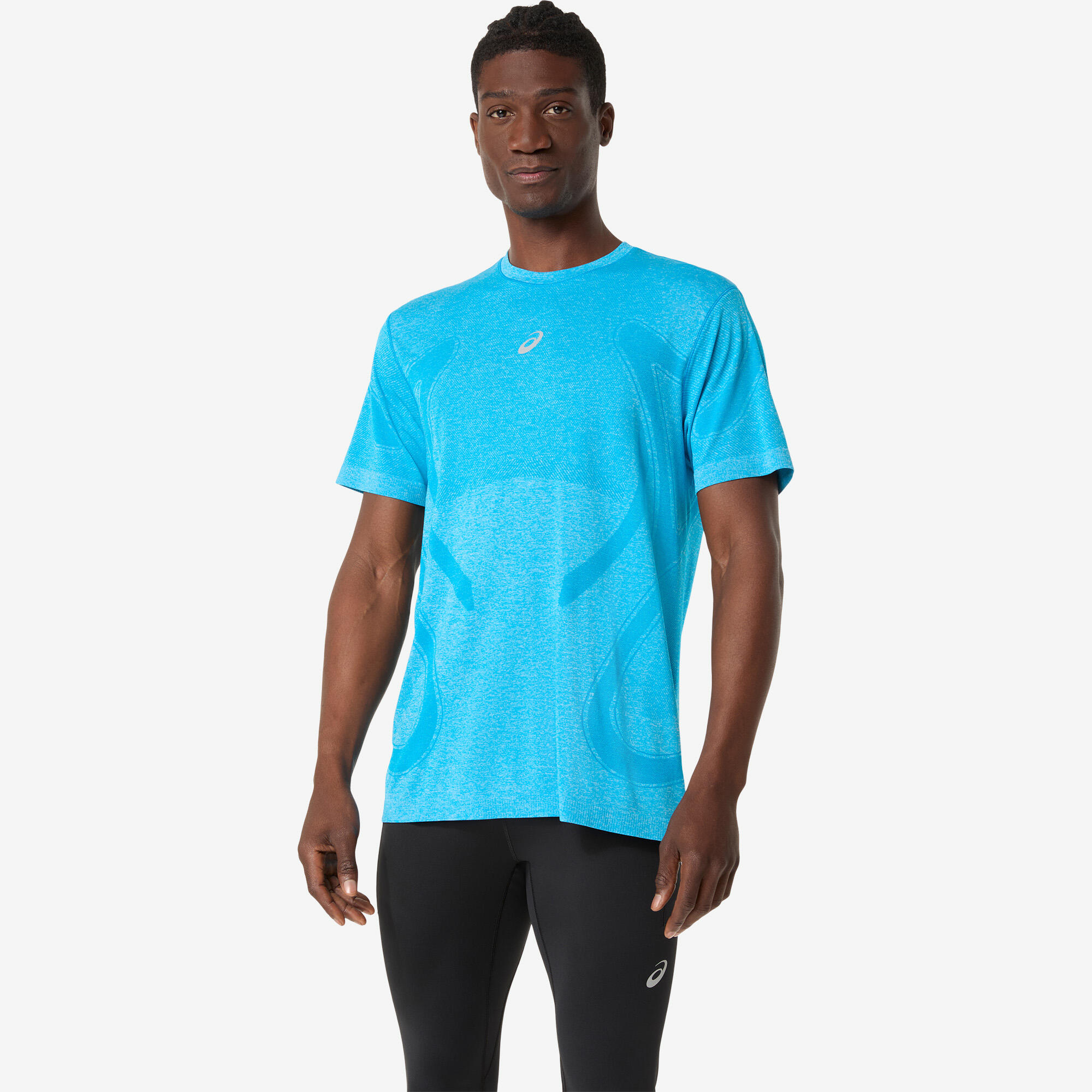 Laufshirt kurzarm Herren Seamless - Asics blau