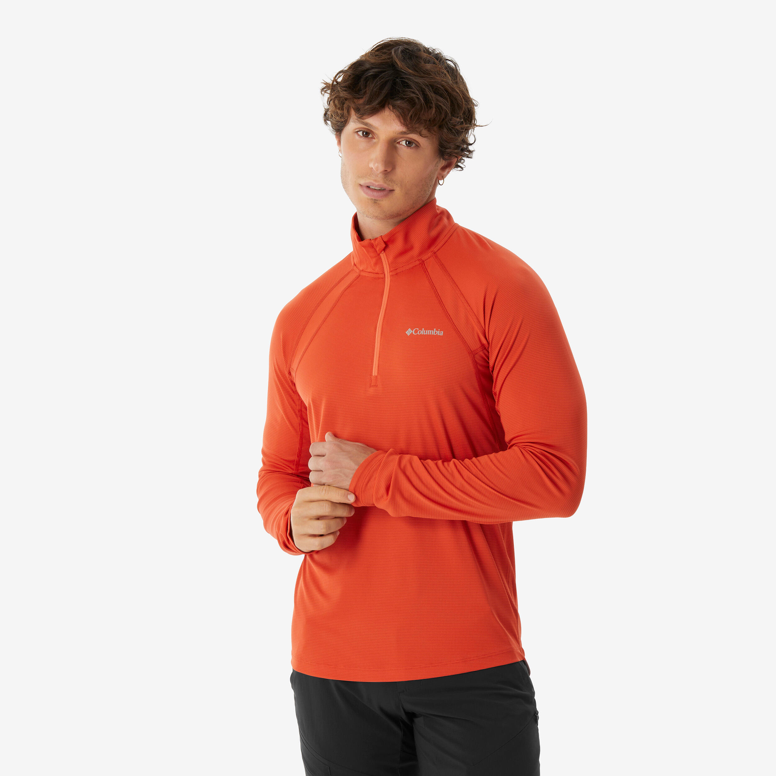 Columbia Wandershirt Herren langarm - Stealth Spring rot
