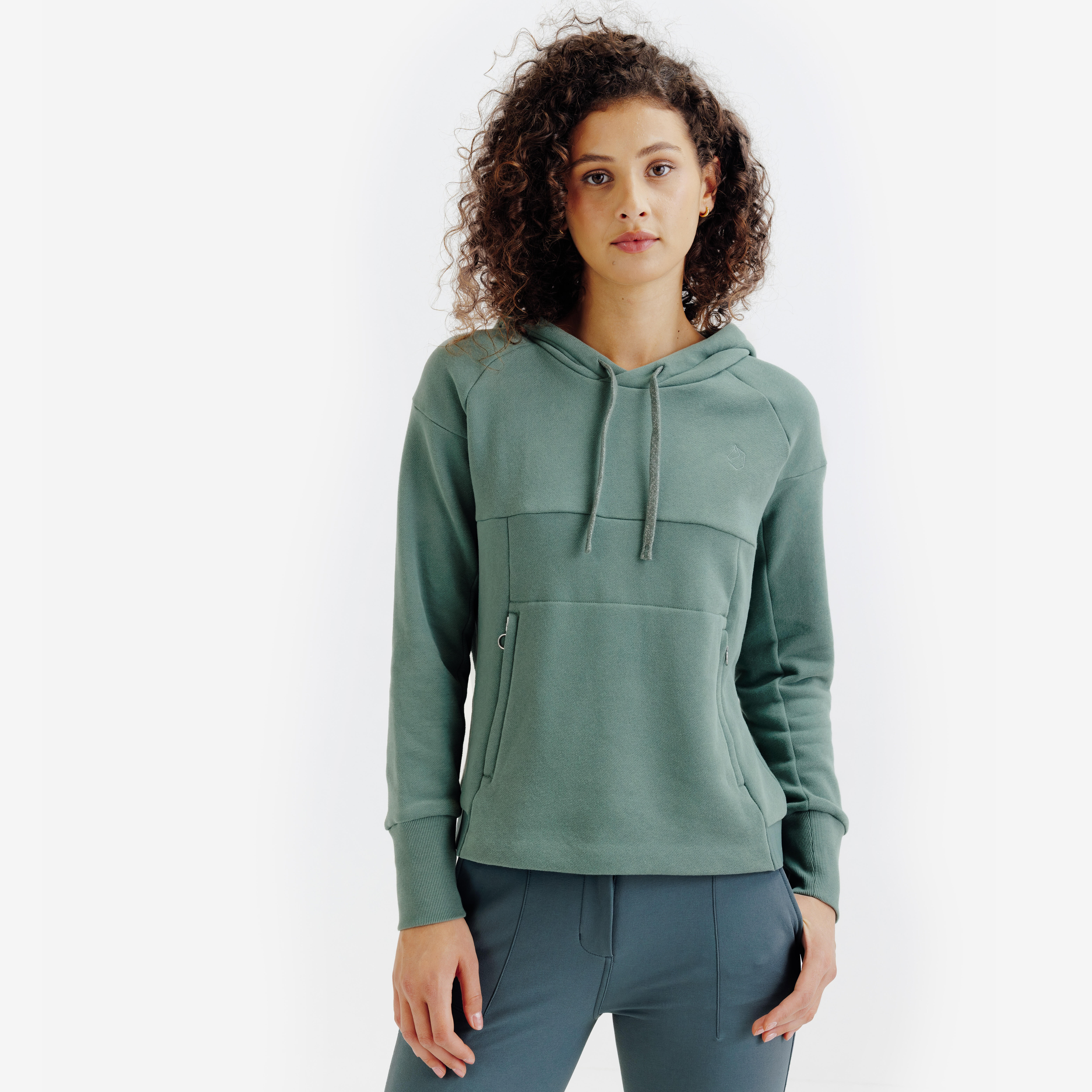 Reit-Hoodie Damen grün