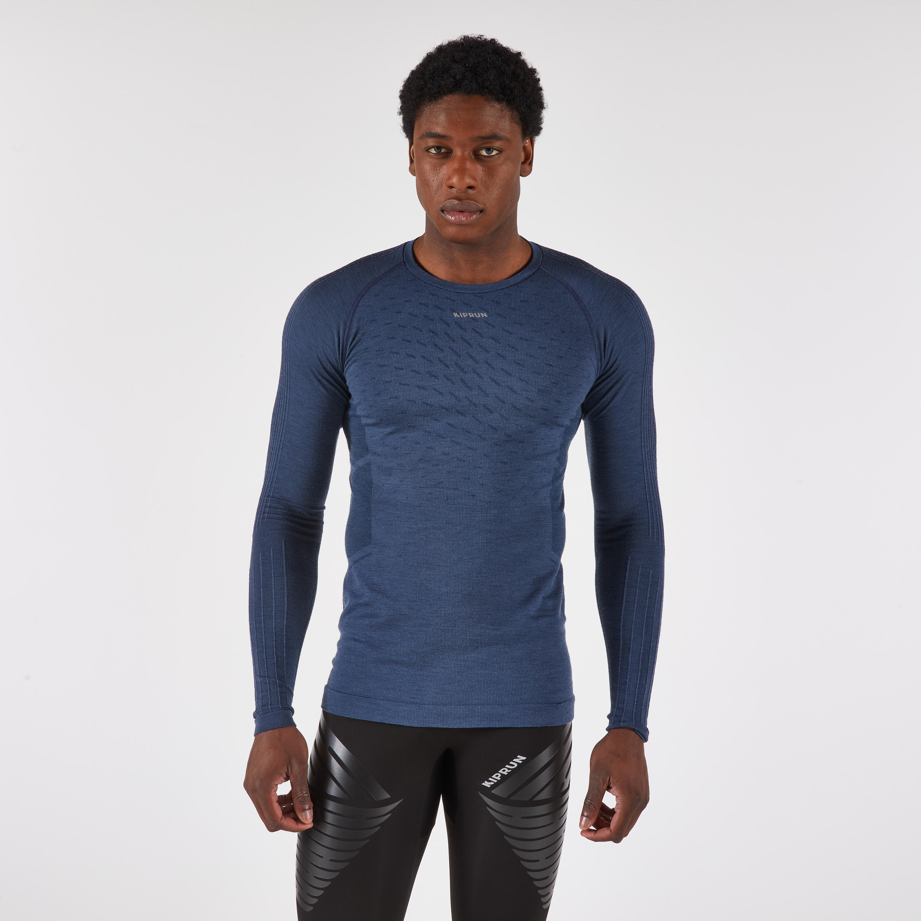 Laufshirt langarm Herren - Run 900 Merino blau
