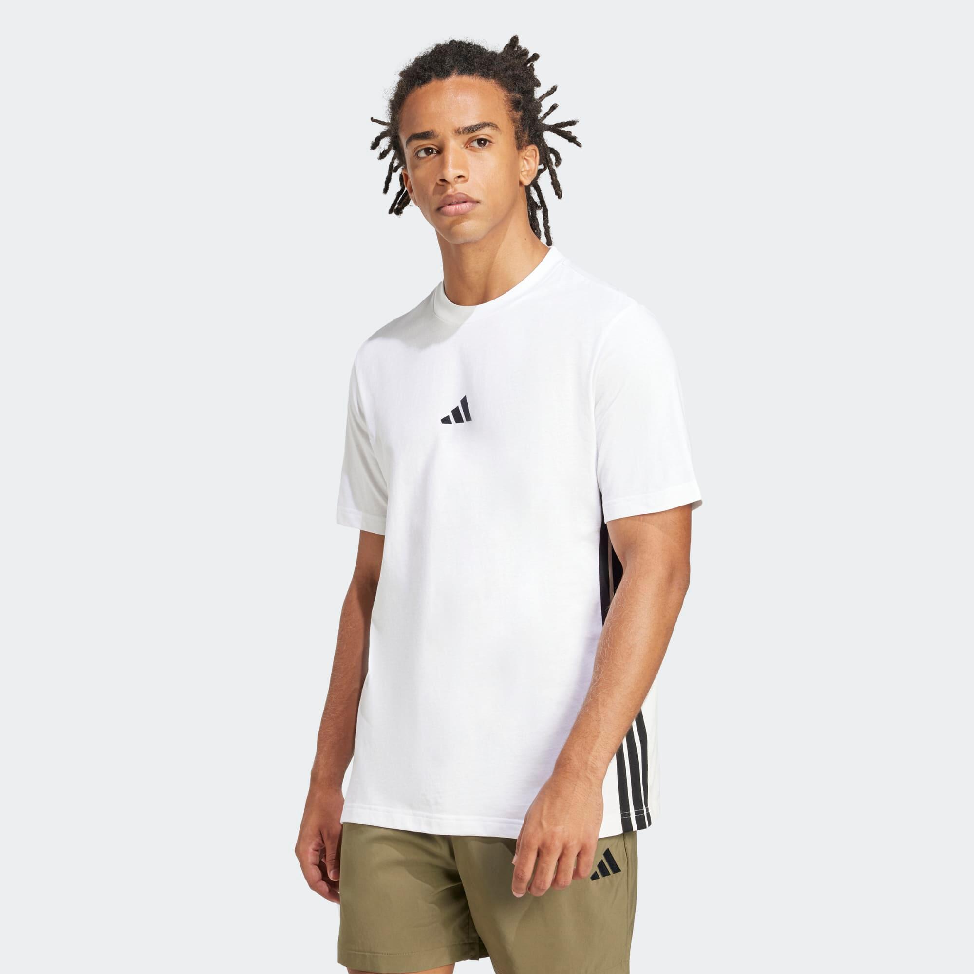 T-Shirt Herren Fitness - weiß